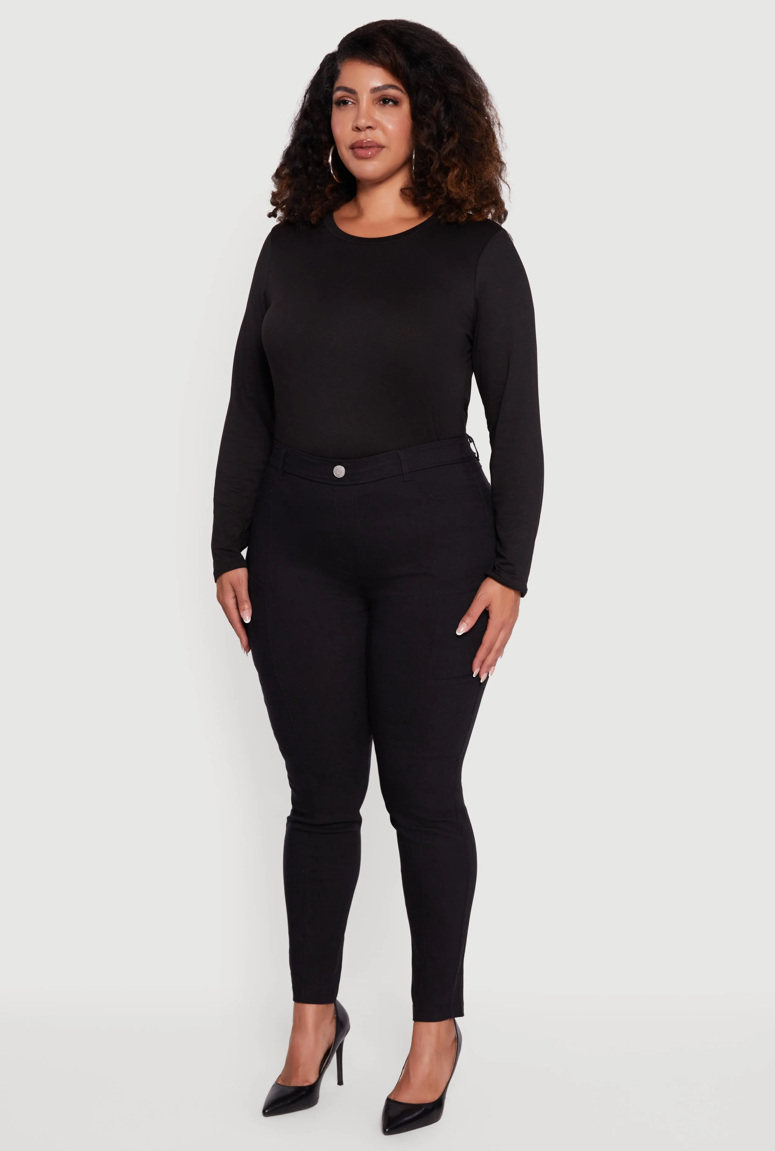 Plus Size Hyper Stretch Dress Pants with Cell Phone Pockets sold by Rainbow product image thumbnail 3