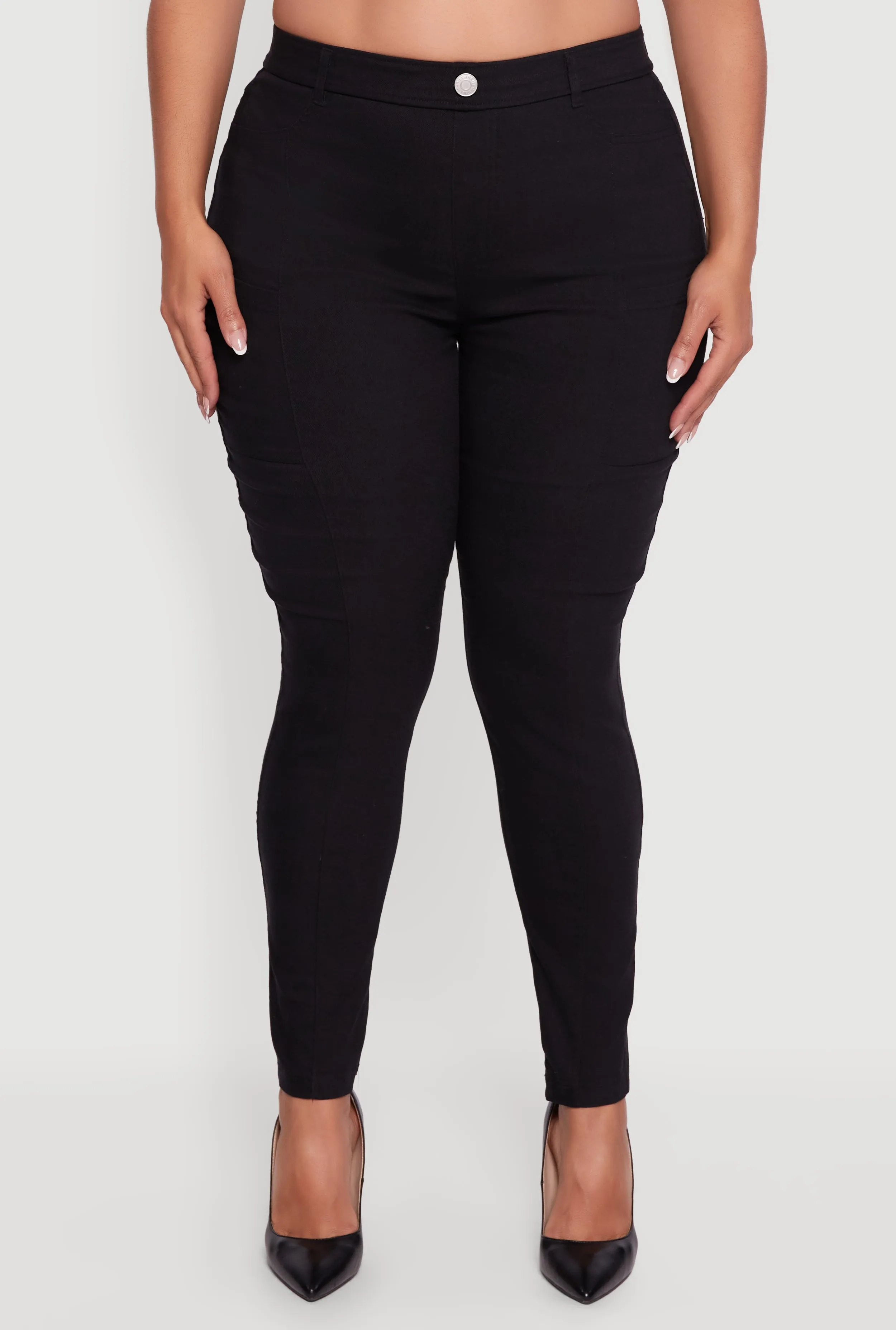 Plus Size Hyper Stretch Dress Pants with Cell Phone Pockets sold by Rainbow product image thumbnail 5