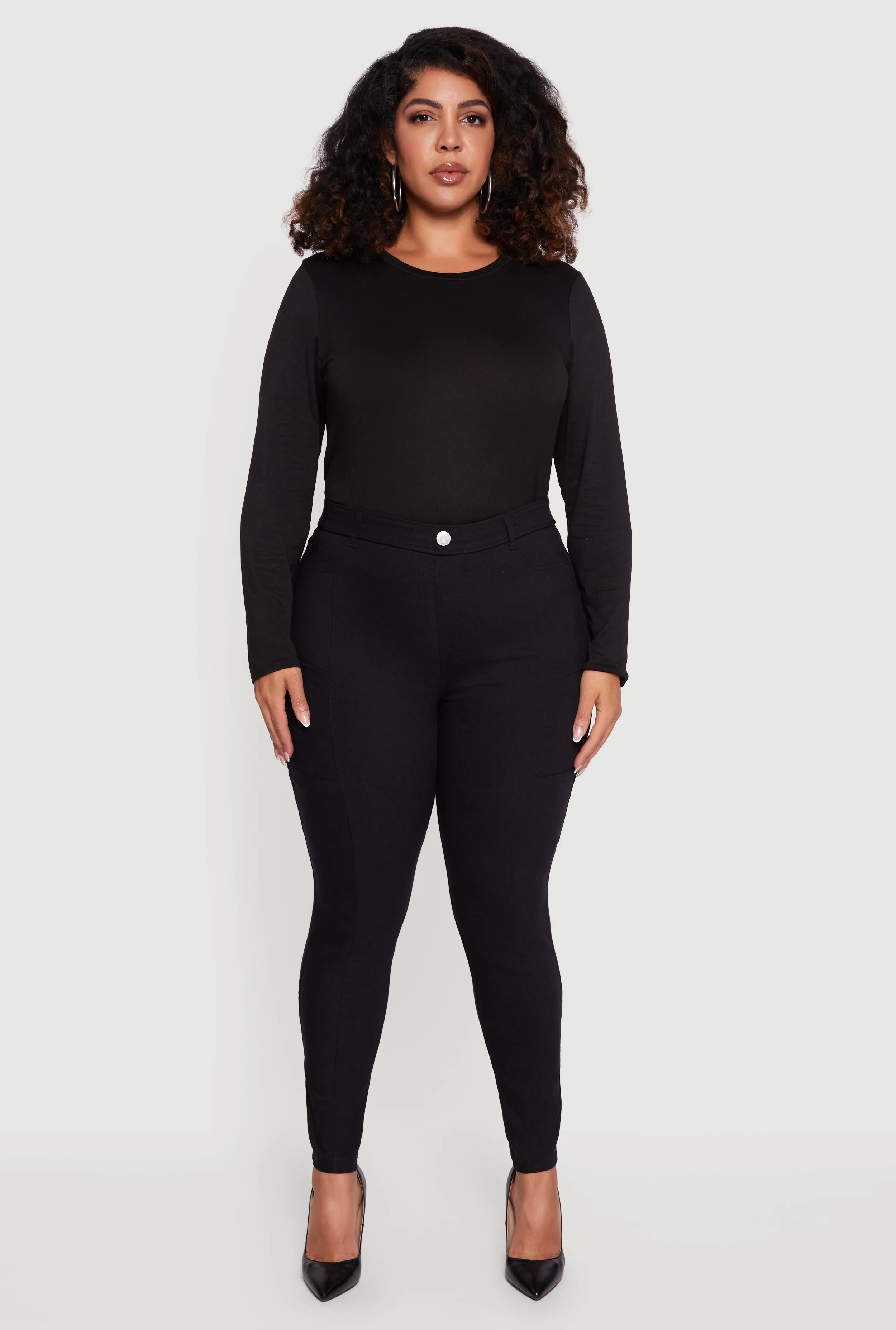Plus Size Hyper Stretch Dress Pants with Cell Phone Pockets sold by Rainbow product image thumbnail 2
