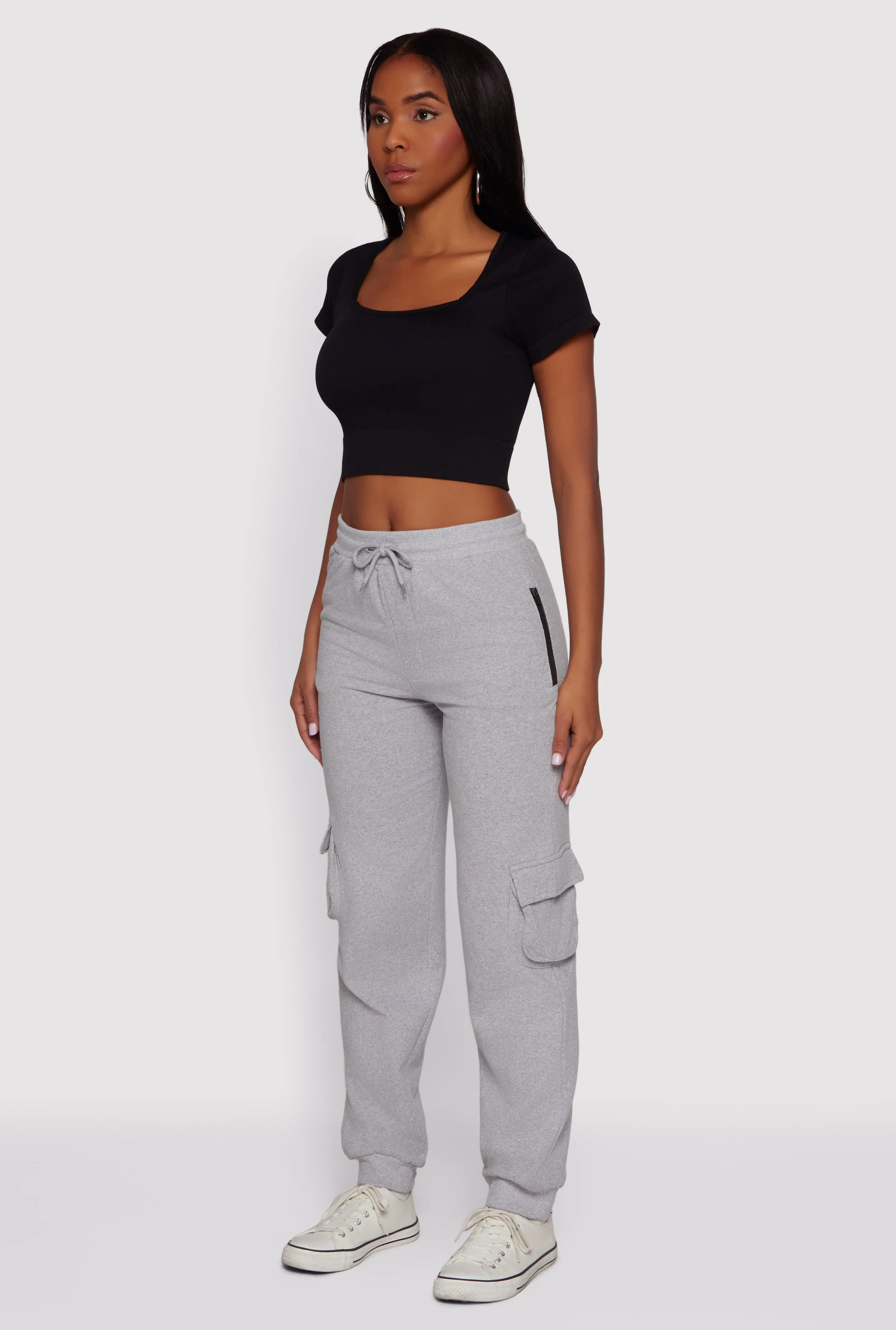 Drawstring Waist Cargo Sweatpants sold by Rainbow product image thumbnail 3