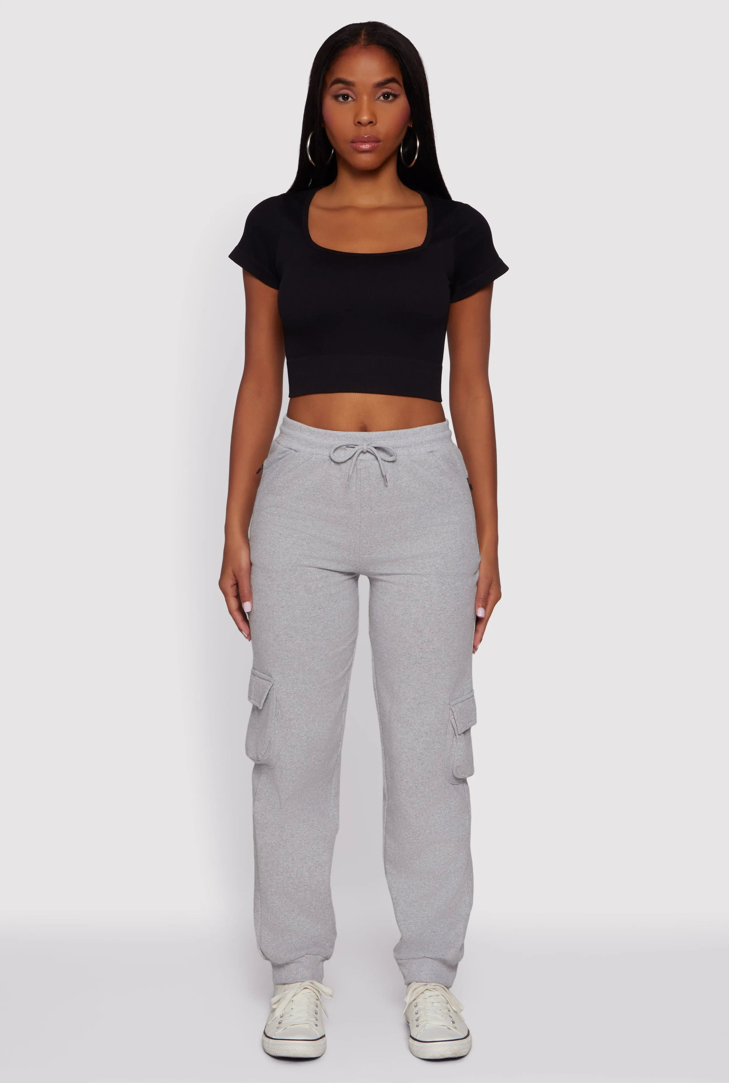 Drawstring Waist Cargo Sweatpants sold by Rainbow product image thumbnail 2