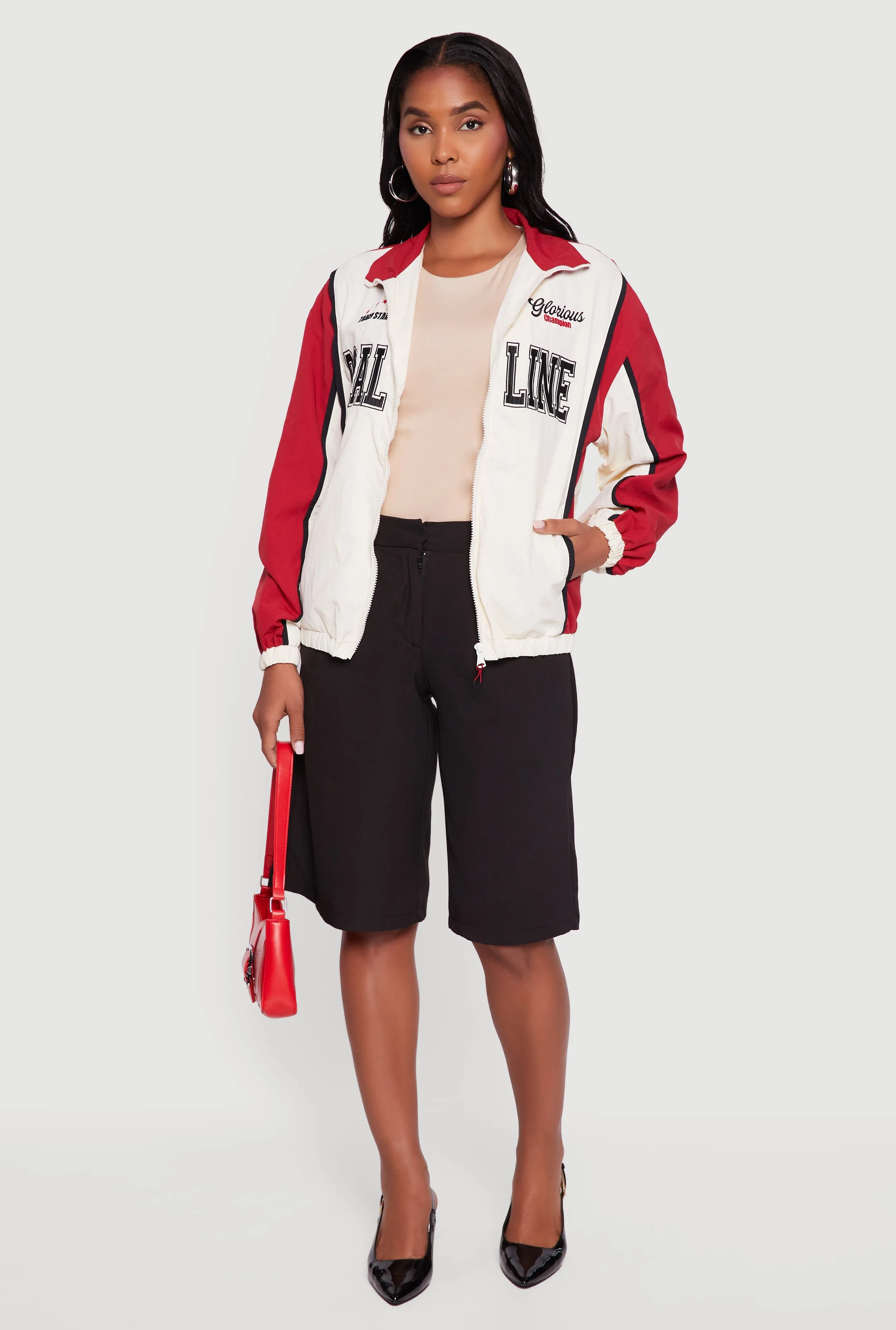 Kira Color Blocked Graphic Windbreaker Jacket sold by Rainbow product image thumbnail 3