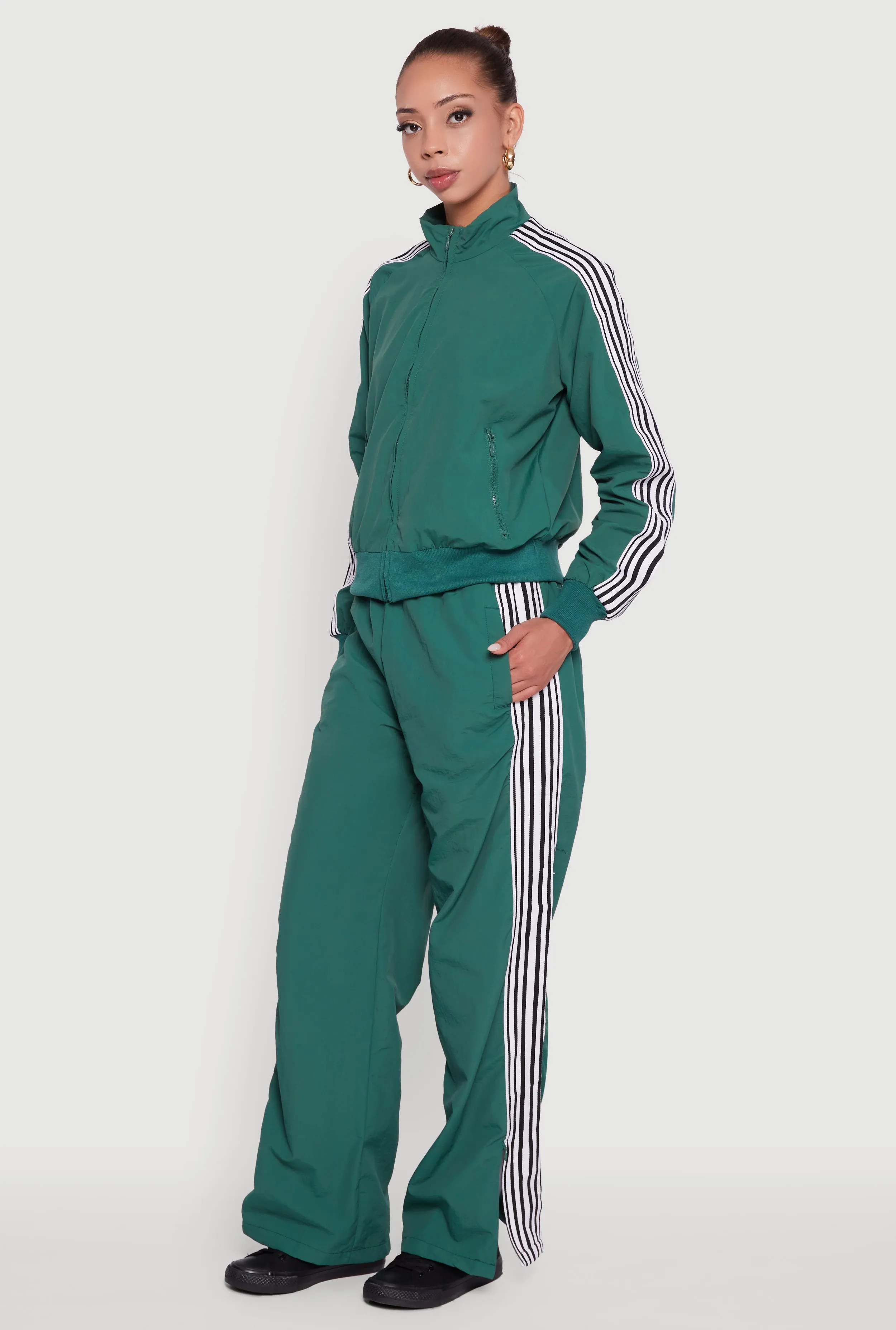 Capri Striped Nylon Track Pants sold by Rainbow
