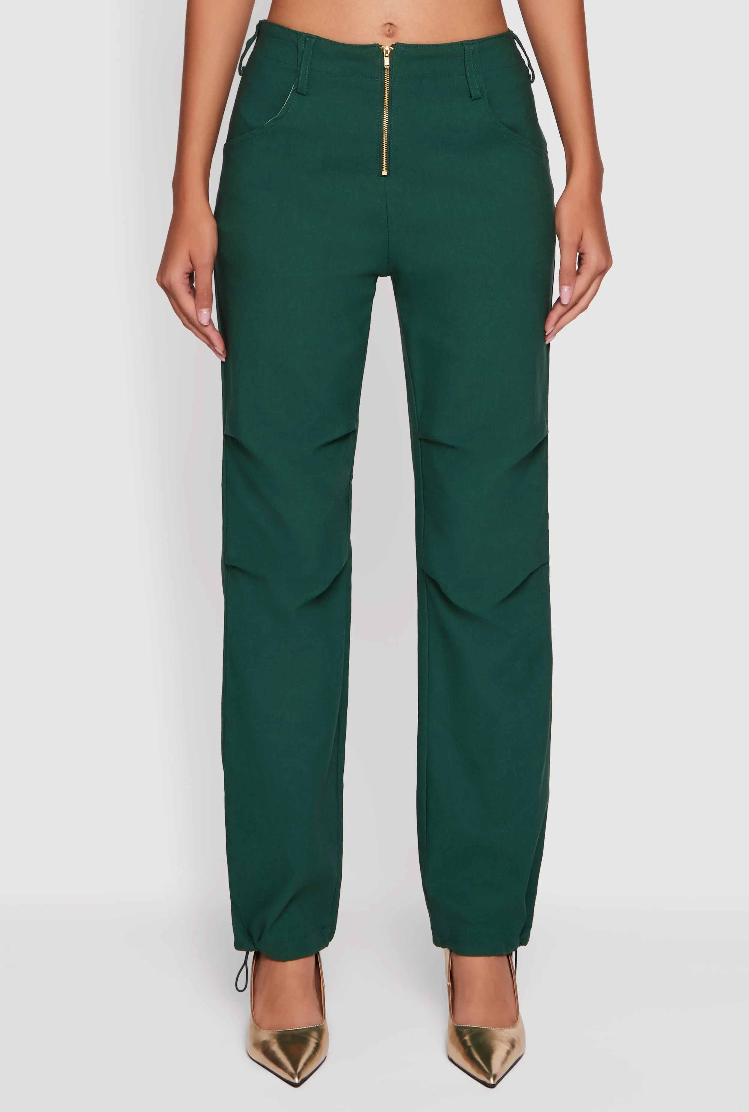 Nala Mid Rise Zip Front Casual Pants Stretch sold by Rainbow product image thumbnail 3