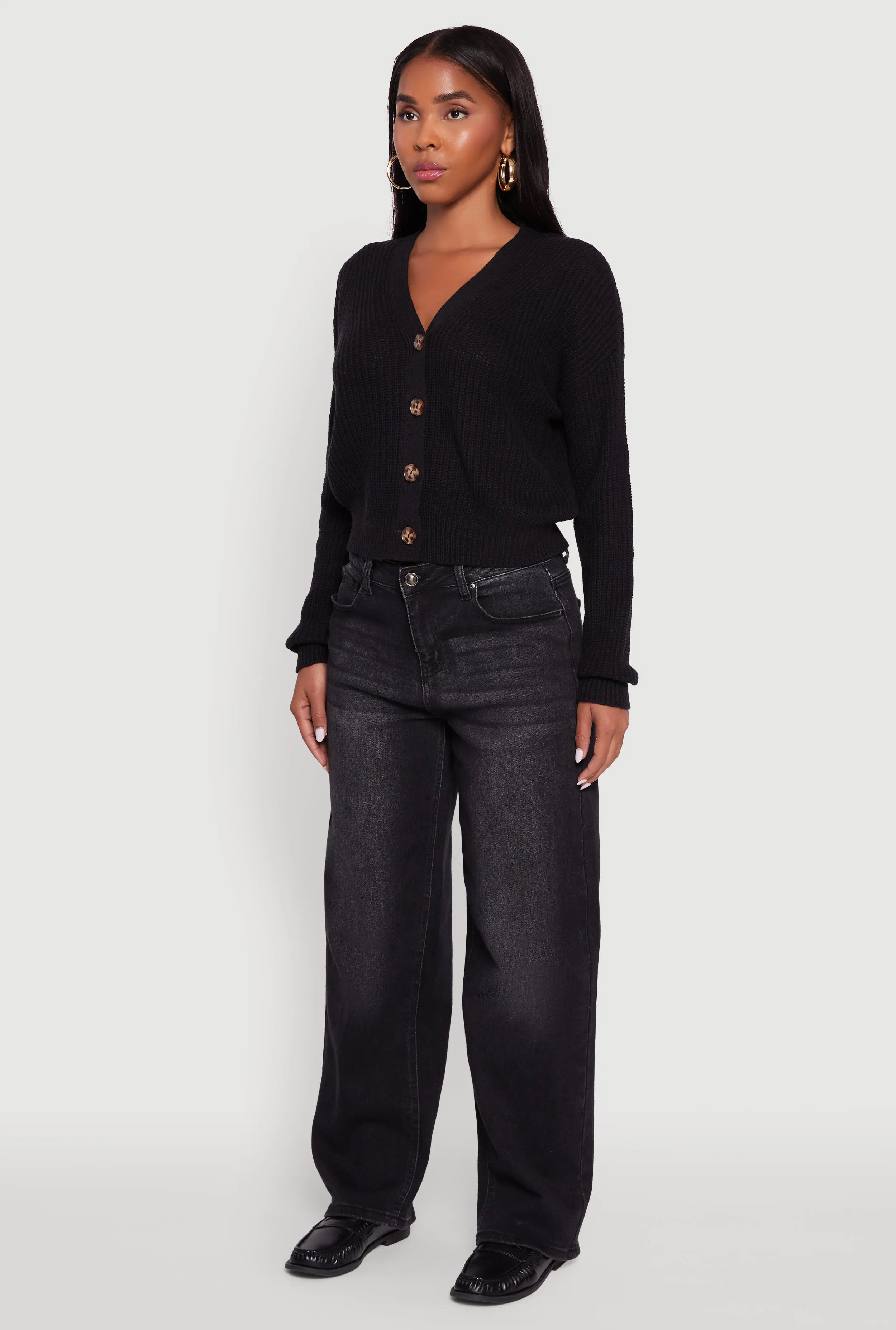 Dalia Classic V-Neck Button Front Cardigan sold by Rainbow product image thumbnail 5