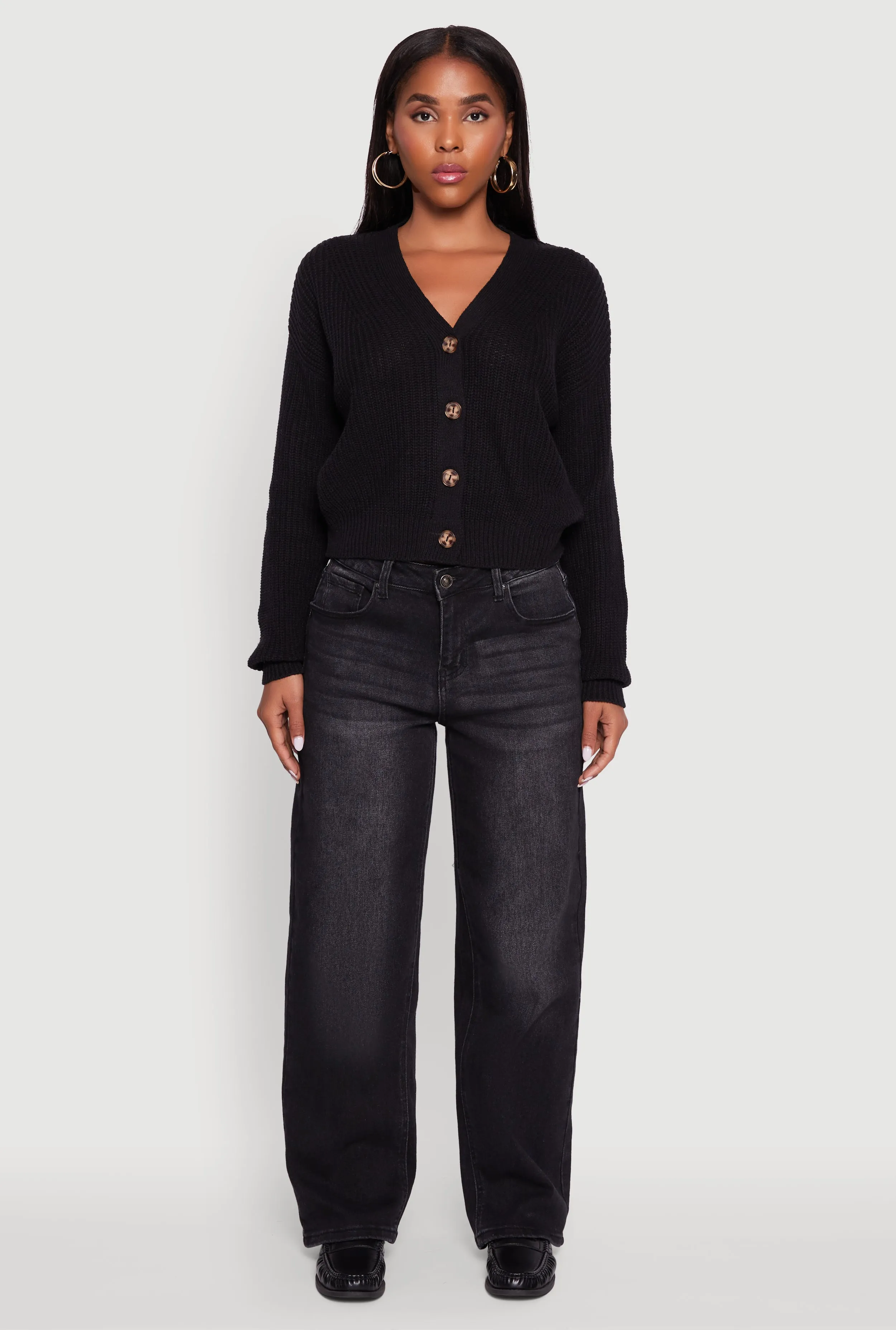 Dalia Classic V-Neck Button Front Cardigan sold by Rainbow product image thumbnail 3