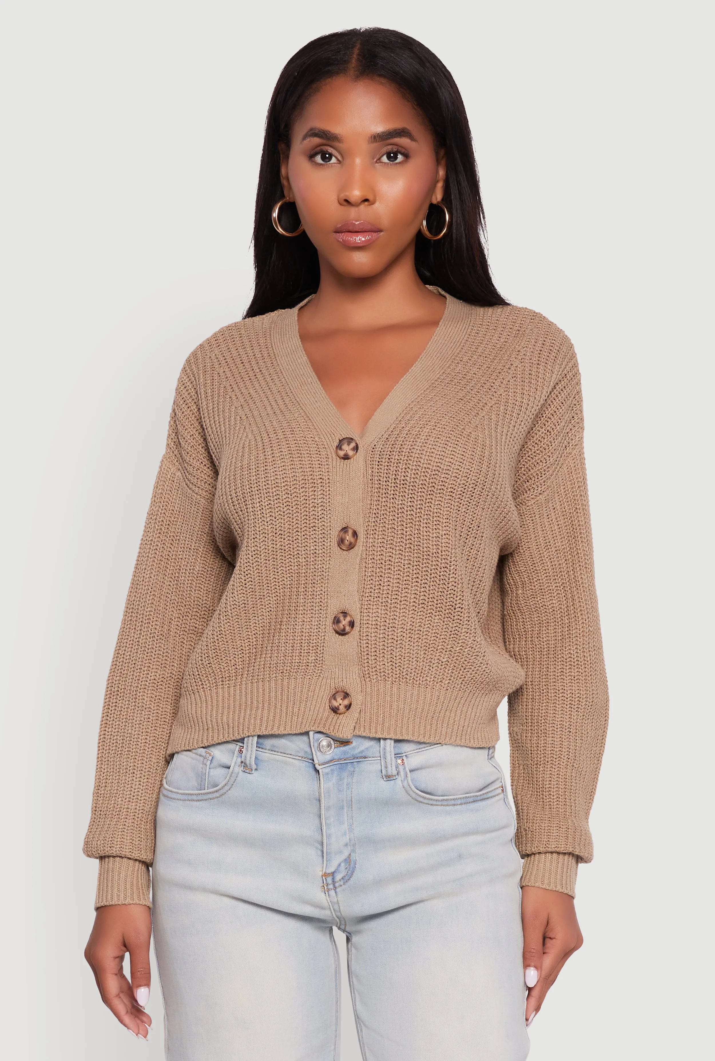 Dalia Classic V-Neck Button Front Cardigan sold by Rainbow product image thumbnail 2