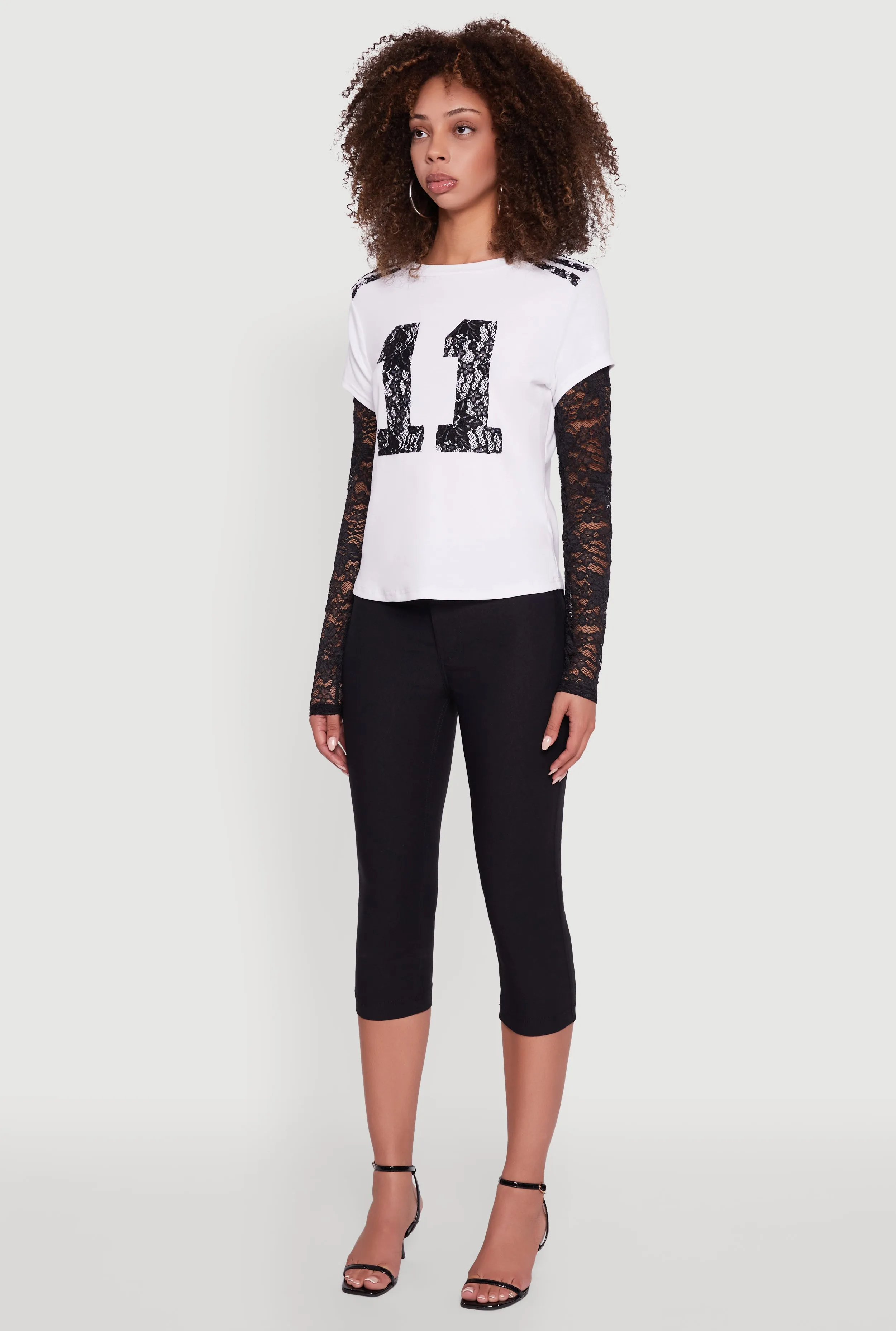 Presley Lace Detail Graphic Long Sleeve Top sold by Rainbow product image thumbnail 5