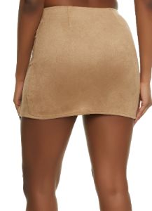 Faux Suede Mini Skirt sold by Rainbow