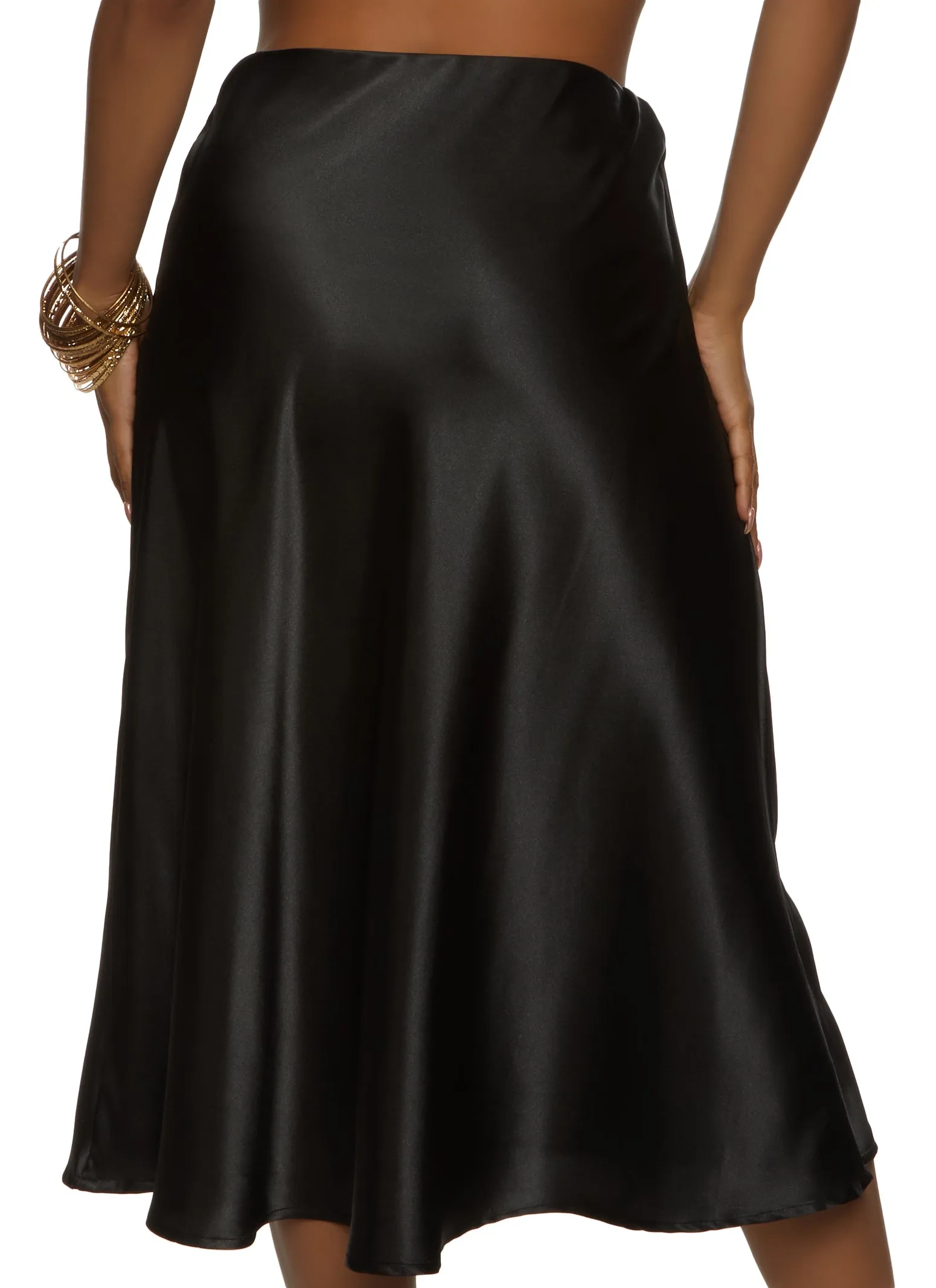 Satin High Waisted Midi Skirt sold by Rainbow product image thumbnail 2