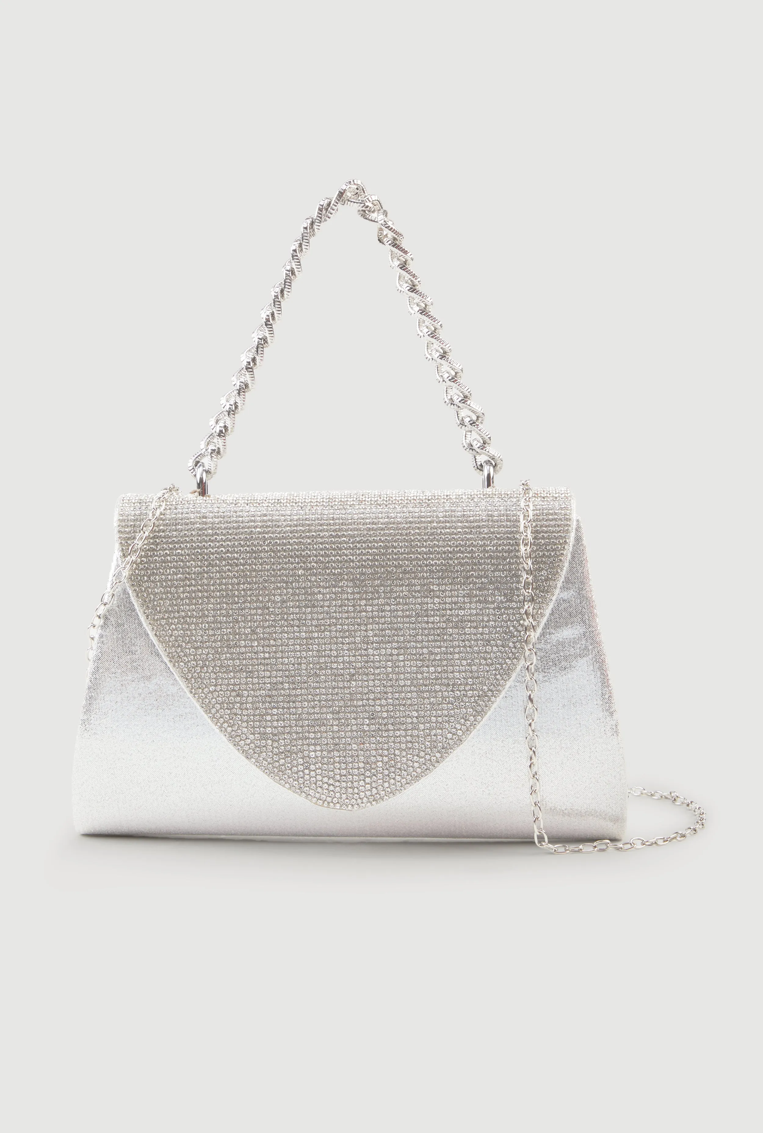 Rhinestone Flap Convertible Crossbody Handbag sold by Rainbow