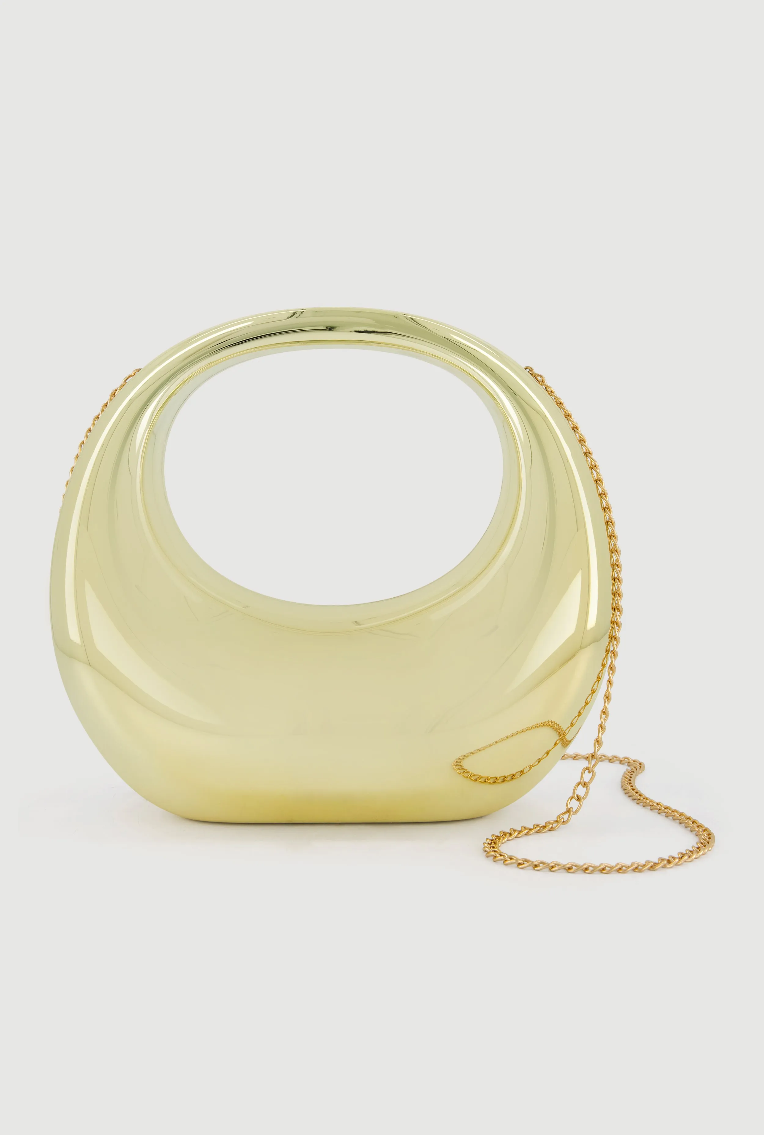 Metallic Sculptural Convertible Crossbody Handbag sold by Rainbow