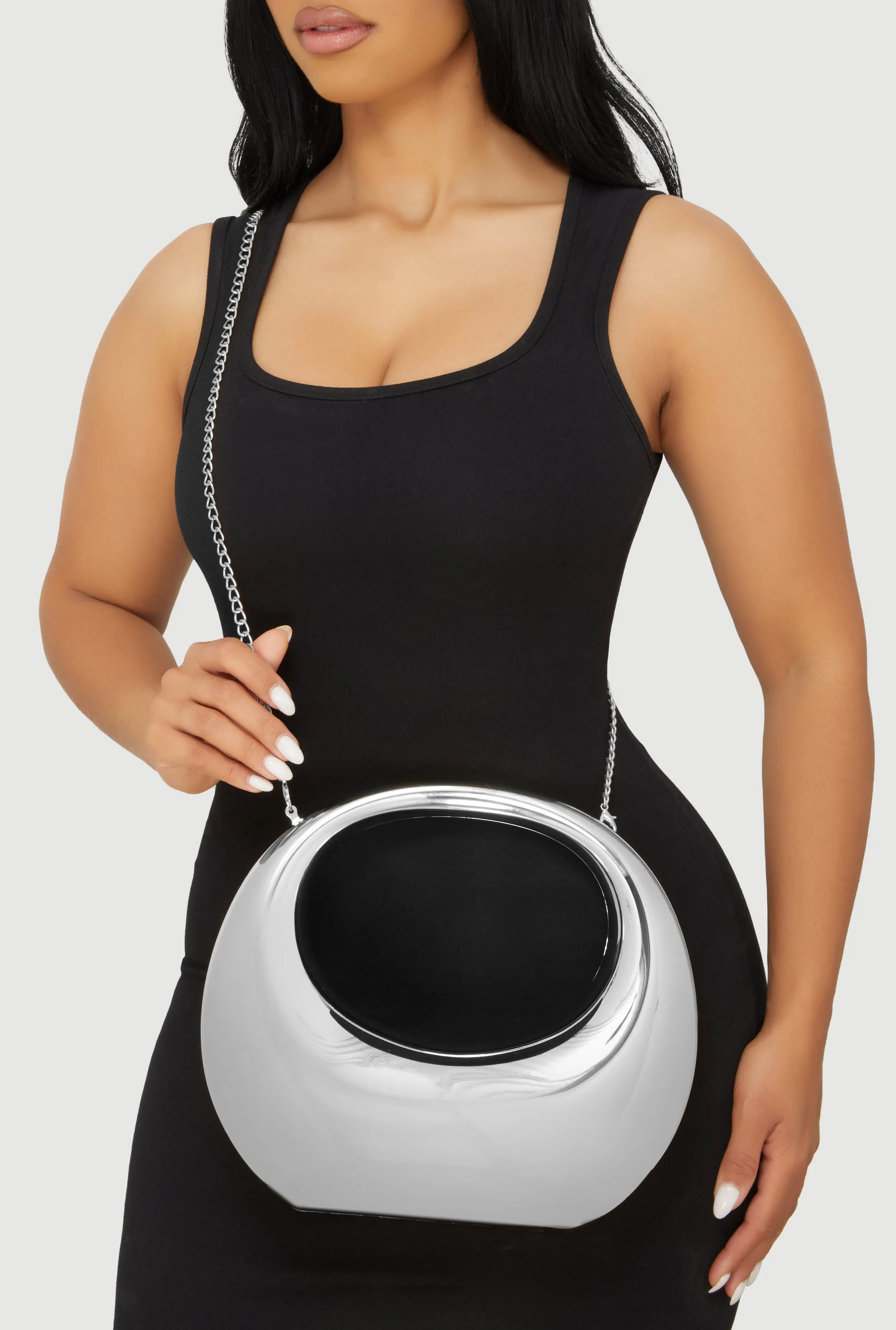 Metallic Sculptural Convertible Crossbody Handbag sold by Rainbow product image thumbnail 3