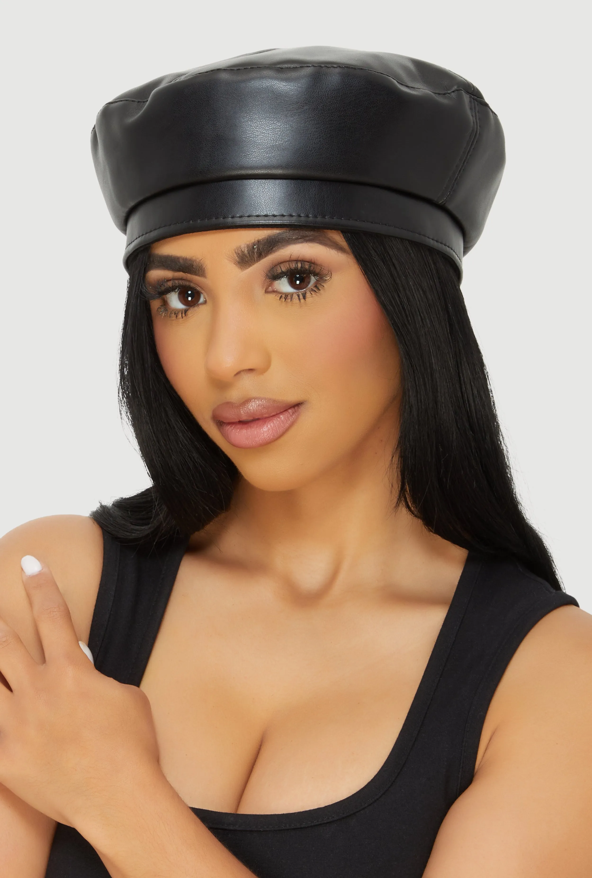 Faux Leather Beret sold by Rainbow product image thumbnail 2