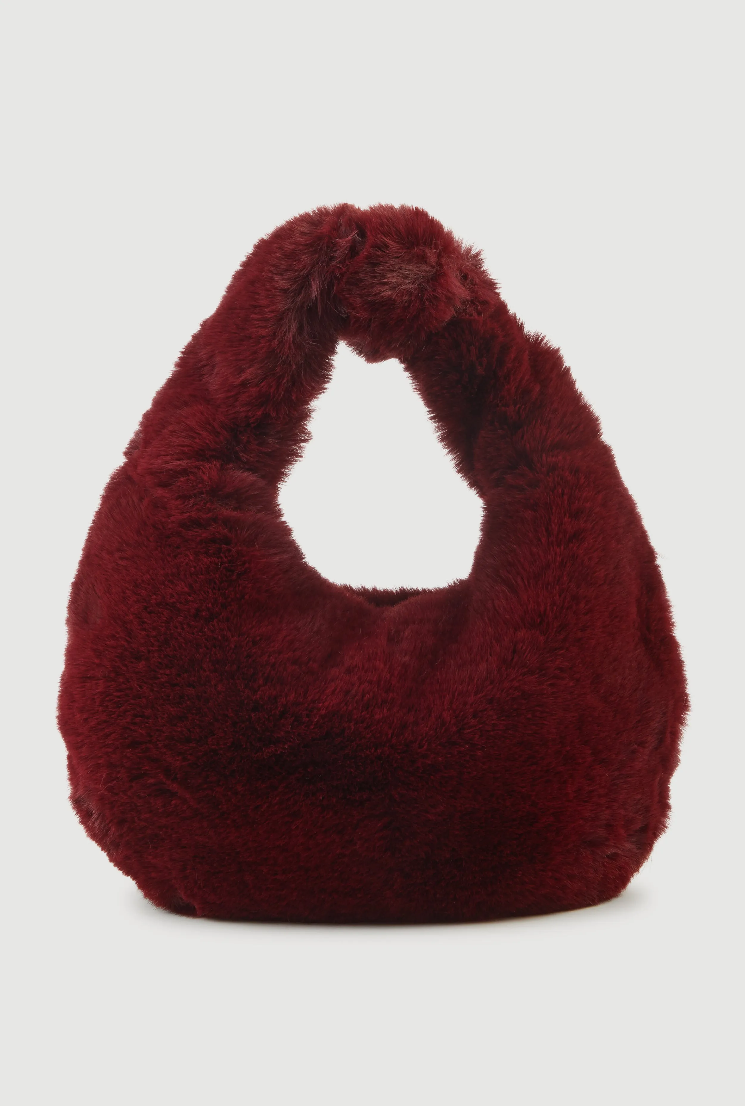 Faux Fur Knot Handle Handbag sold by Rainbow