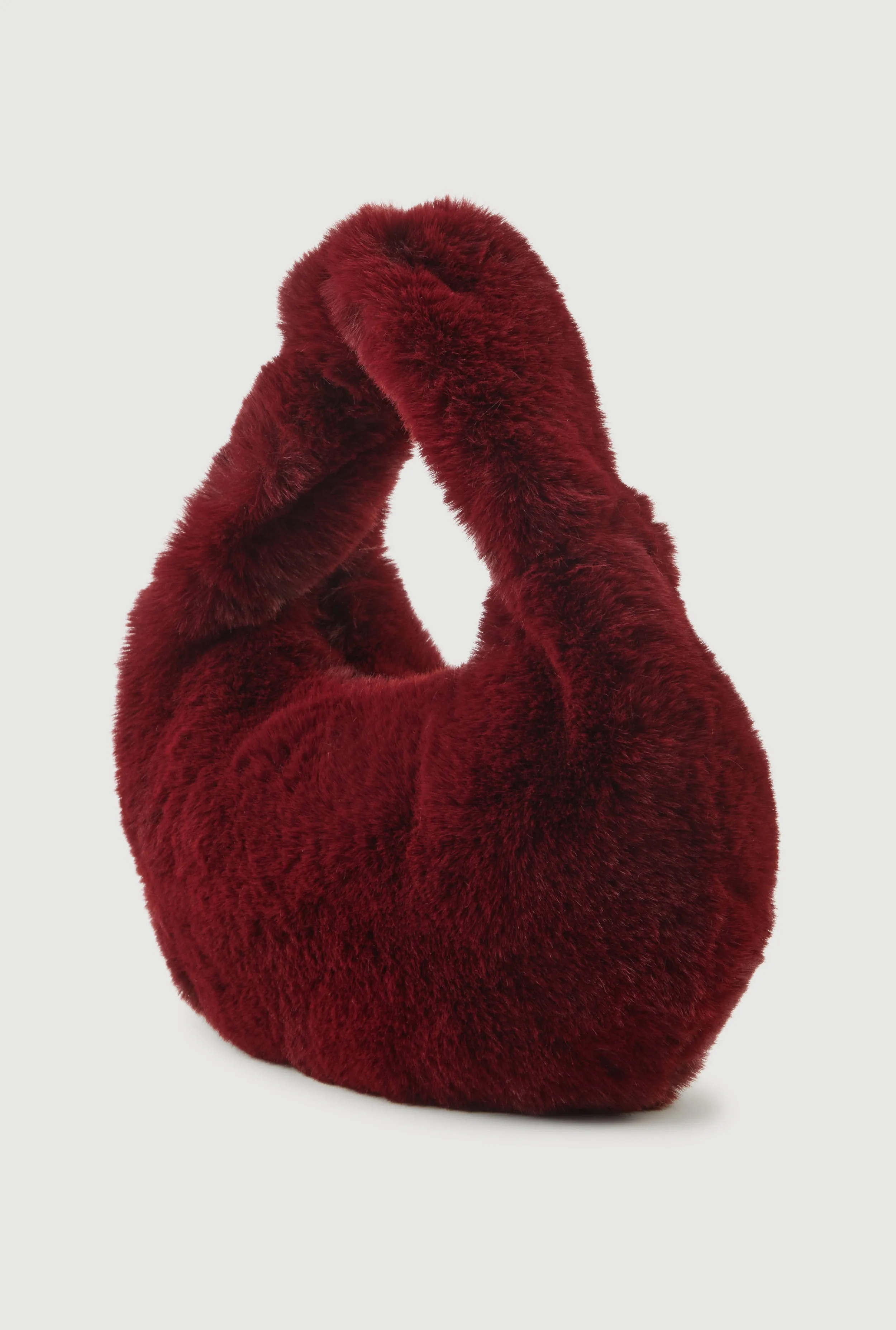 Faux Fur Knot Handle Handbag sold by Rainbow product image thumbnail 3