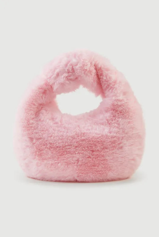 Faux Fur Knot Handle Handbag sold by Rainbow
