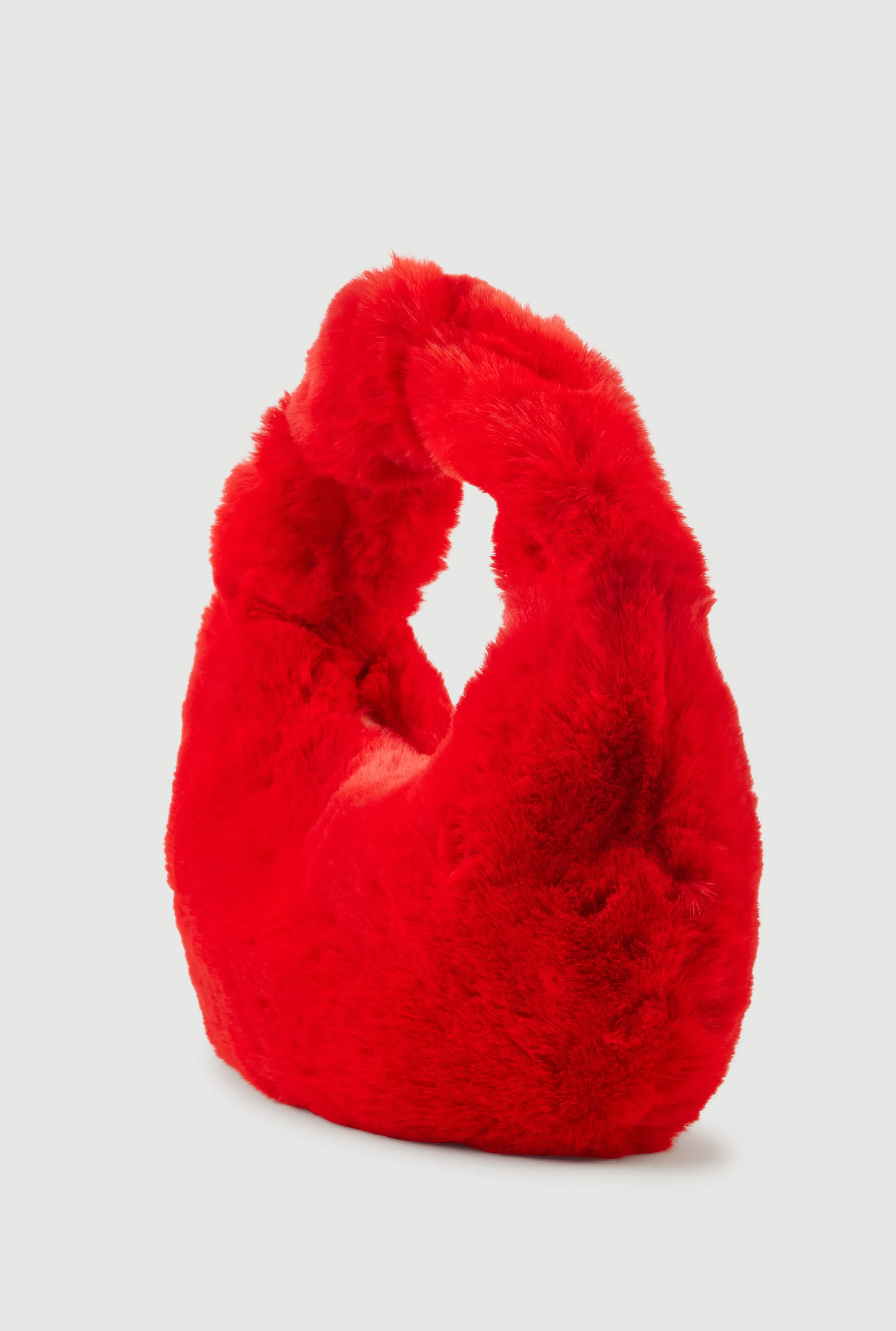 Faux Fur Knot Handle Handbag sold by Rainbow product image thumbnail 3