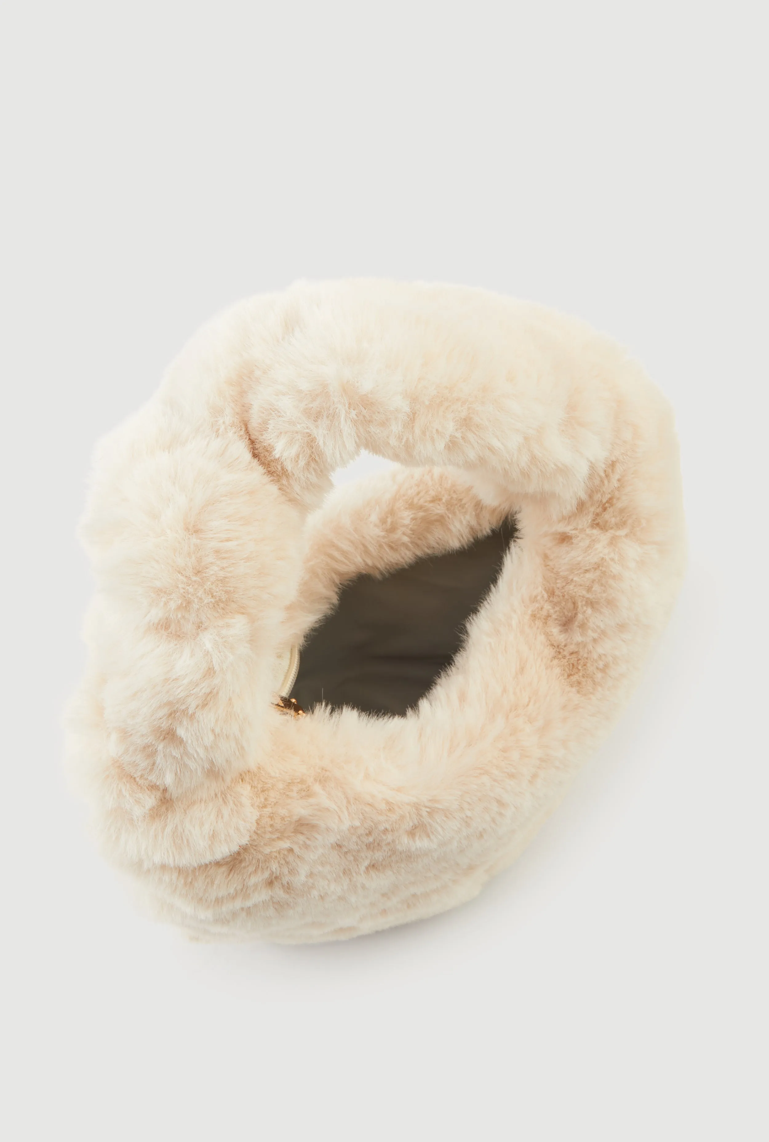 Faux Fur Knot Handle Handbag sold by Rainbow product image thumbnail 5