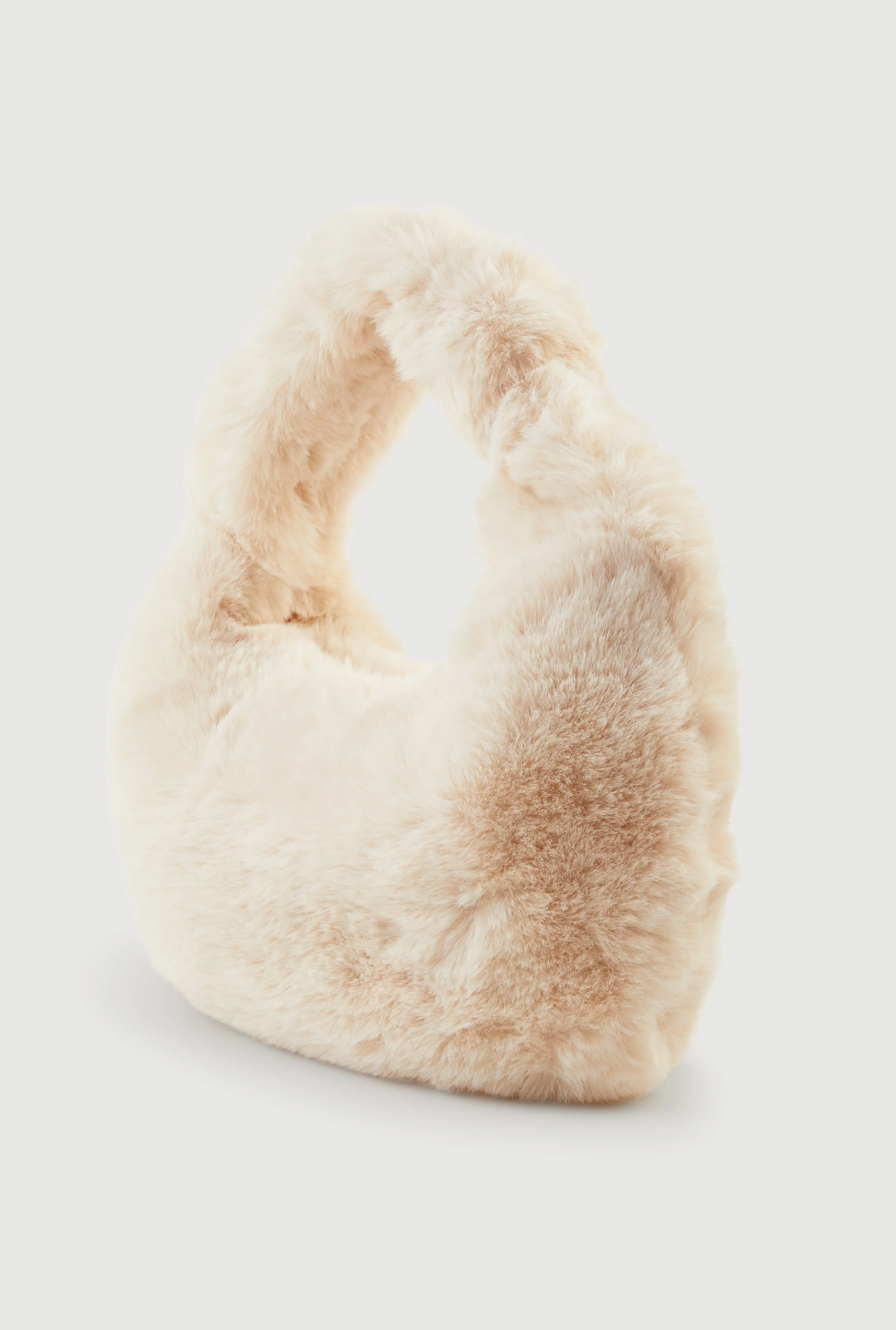 Faux Fur Knot Handle Handbag sold by Rainbow product image thumbnail 3