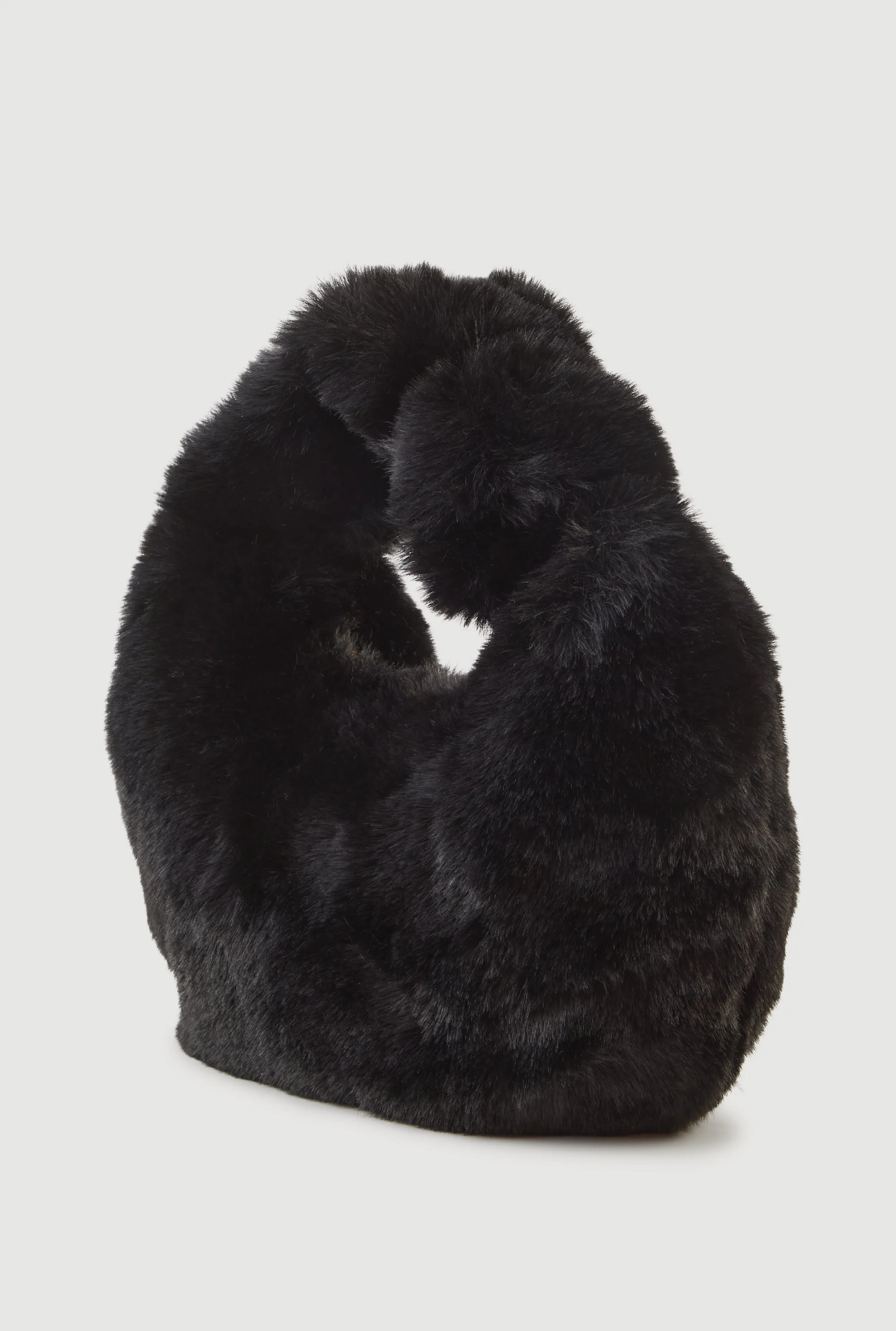 Faux Fur Knot Handle Handbag sold by Rainbow product image thumbnail 3