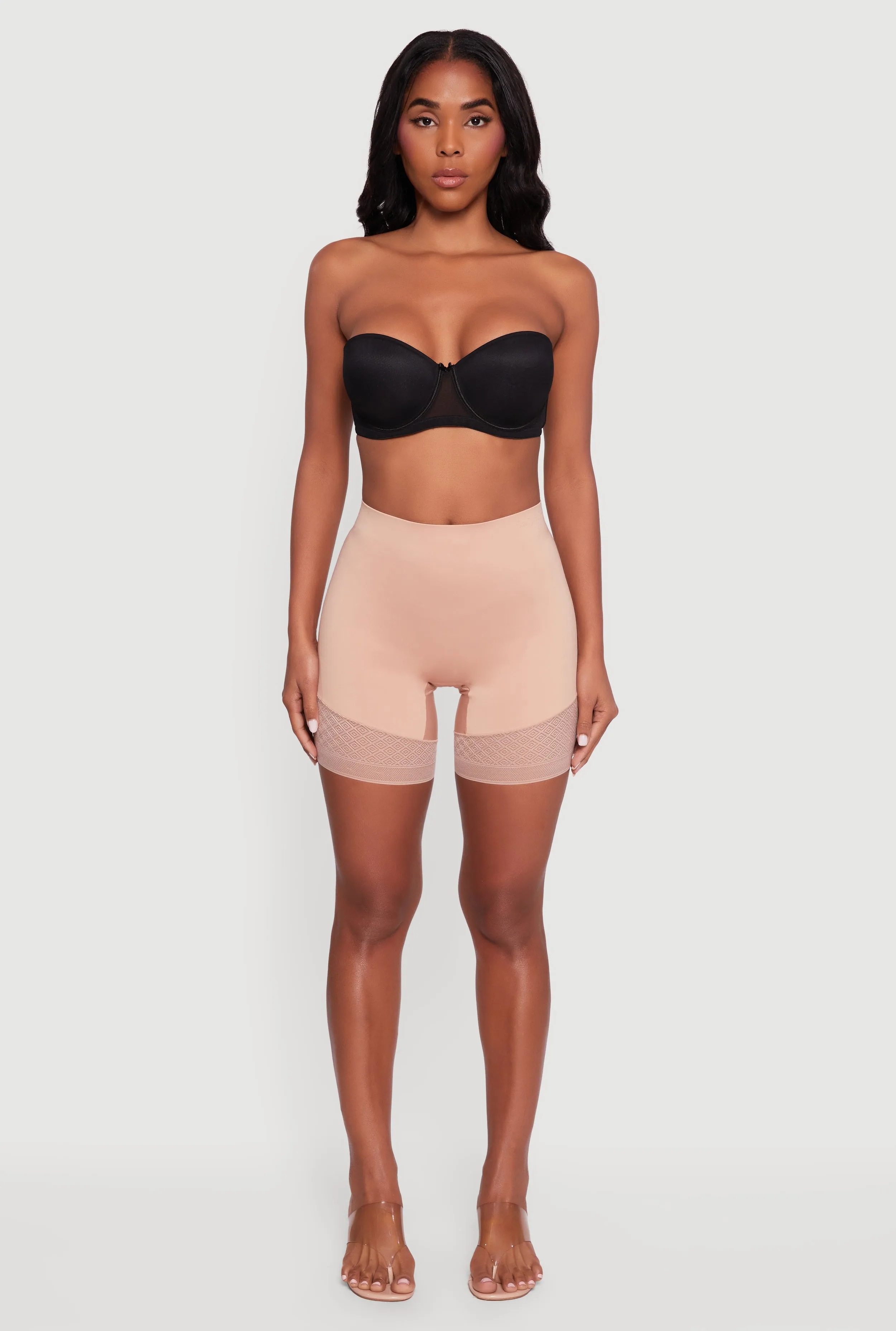 High Waisted Lace Detail Shapewear Shorts 2 Pack sold by Rainbow product image thumbnail 5