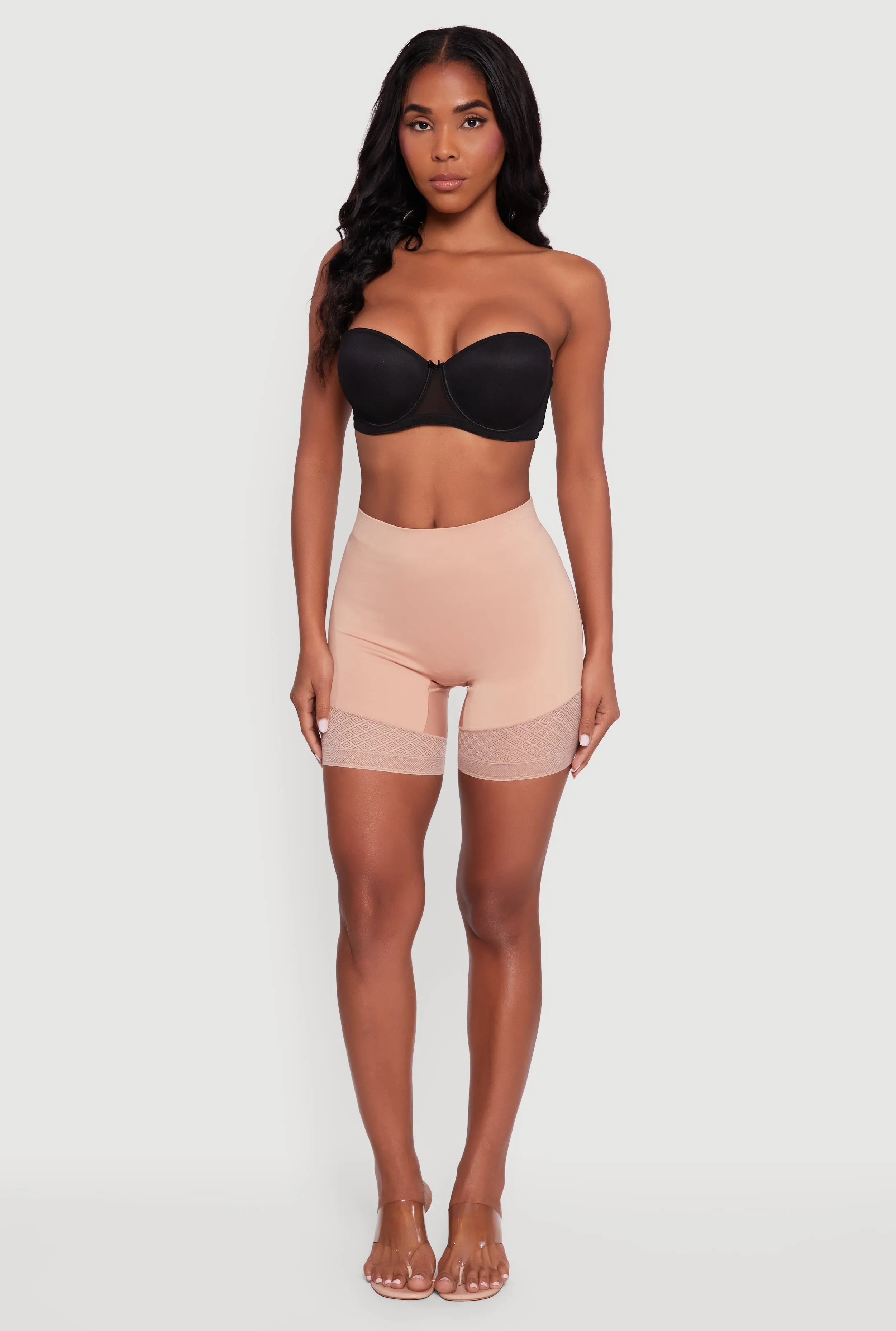 High Waisted Lace Detail Shapewear Shorts 2 Pack sold by Rainbow product image thumbnail 3