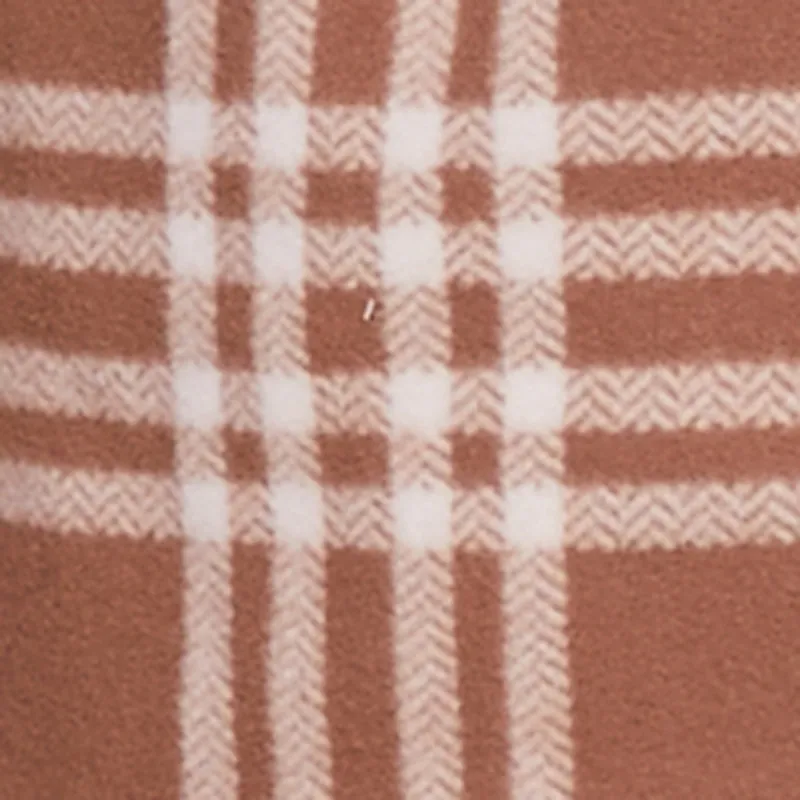 Trendy Plaid Fleece Wrap Coat with Tie Waist Belt sold by Rainbow product image thumbnail 4