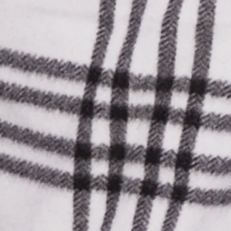 Trendy Plaid Fleece Wrap Coat with Tie Waist Belt sold by Rainbow product image thumbnail 4