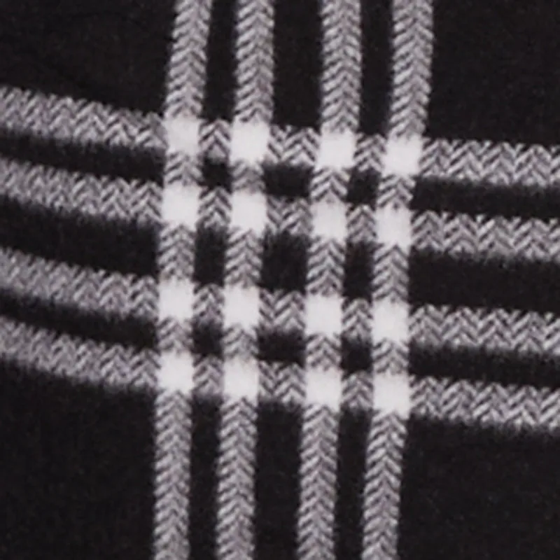 Trendy Plaid Fleece Wrap Coat with Tie Waist Belt sold by Rainbow product image thumbnail 4