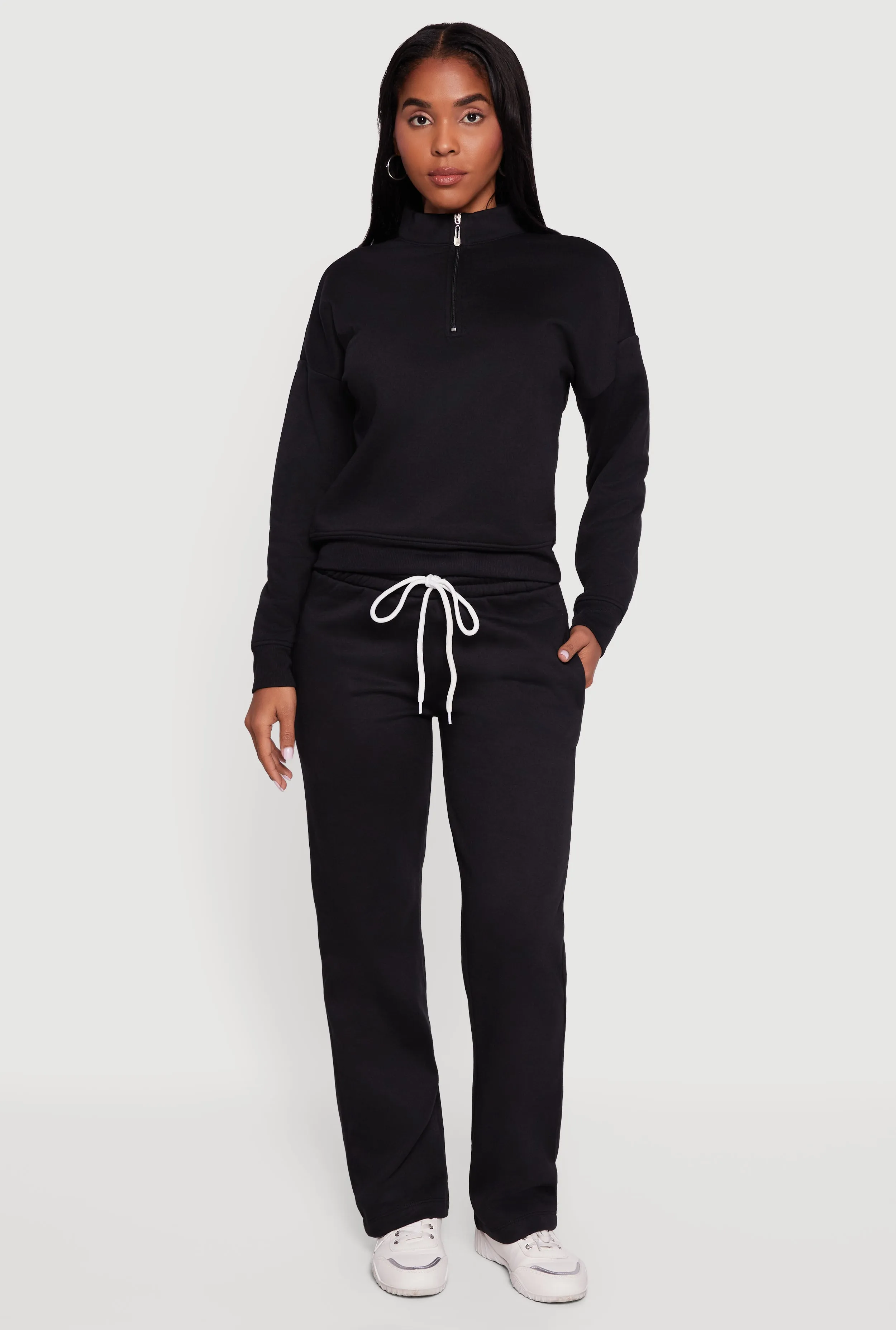 Trendy Fleece Lined Straight Leg Sweatpants sold by Rainbow