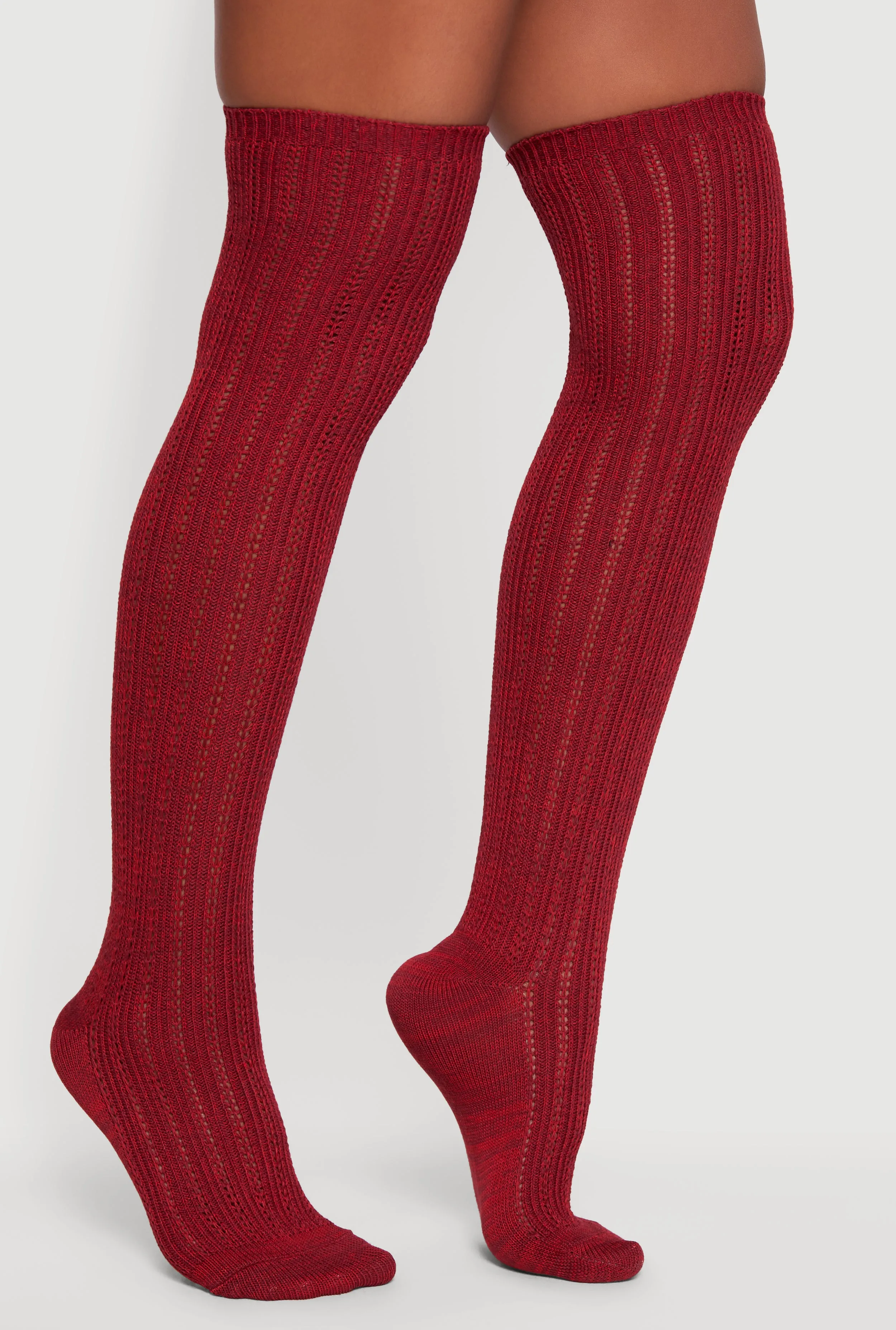 Marled Pointelle Knit Over the Knee Socks Size 9-11 sold by Rainbow product image thumbnail 2