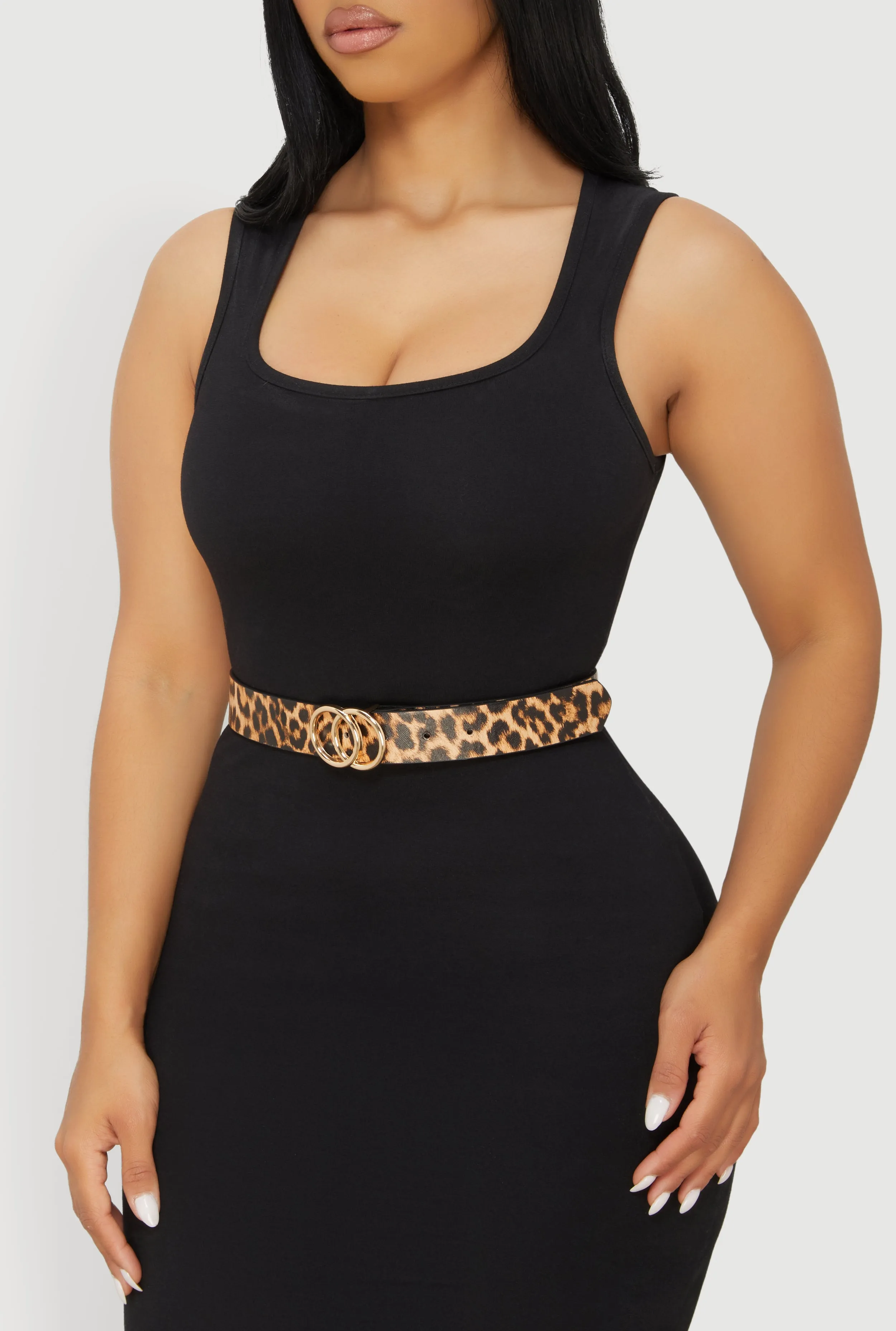 Metallic Buckle Faux Leather Belts 2 Pack sold by Rainbow product image thumbnail 2