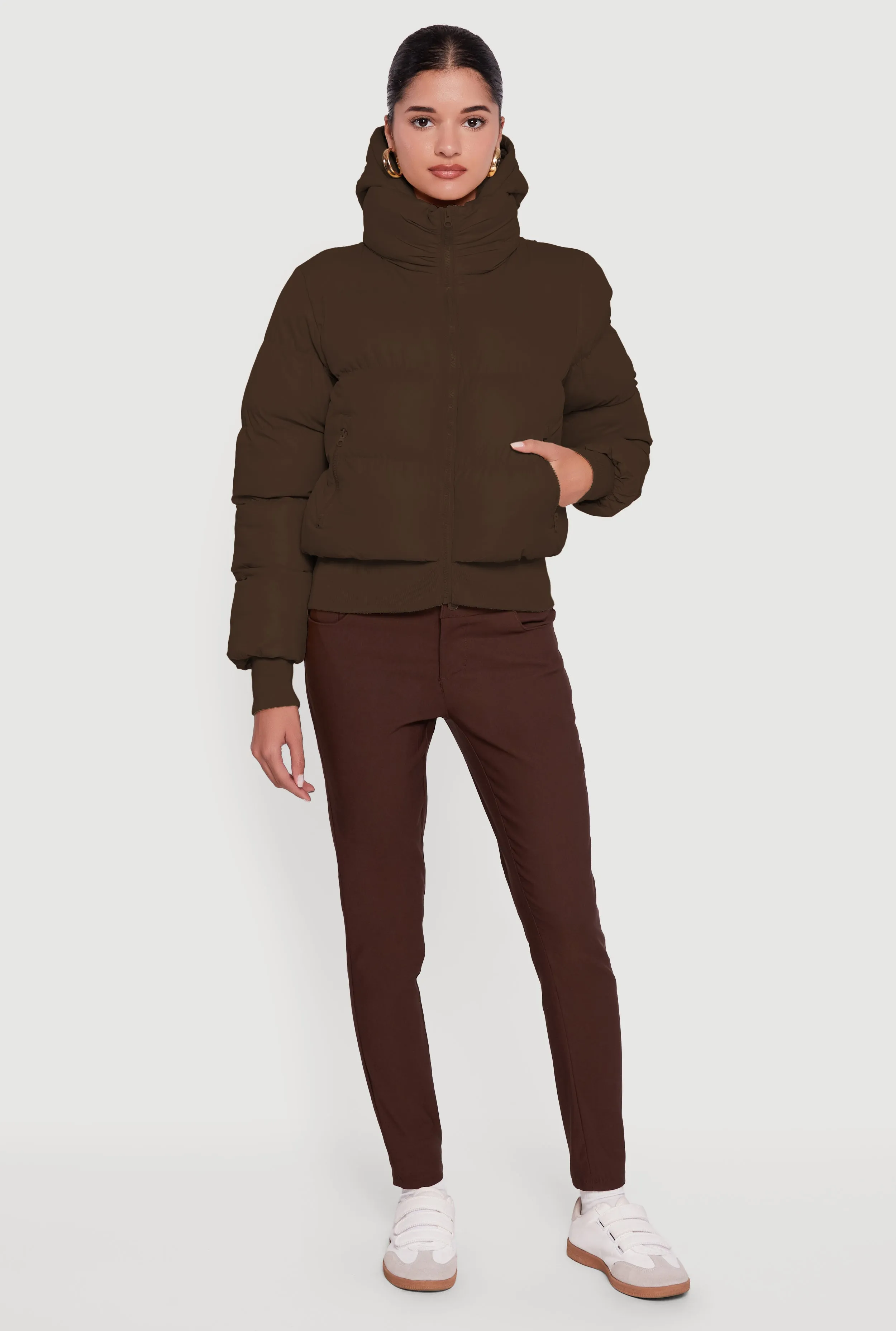 Zip Front Puffer Jacket with Removable Hood sold by Rainbow product image thumbnail 3