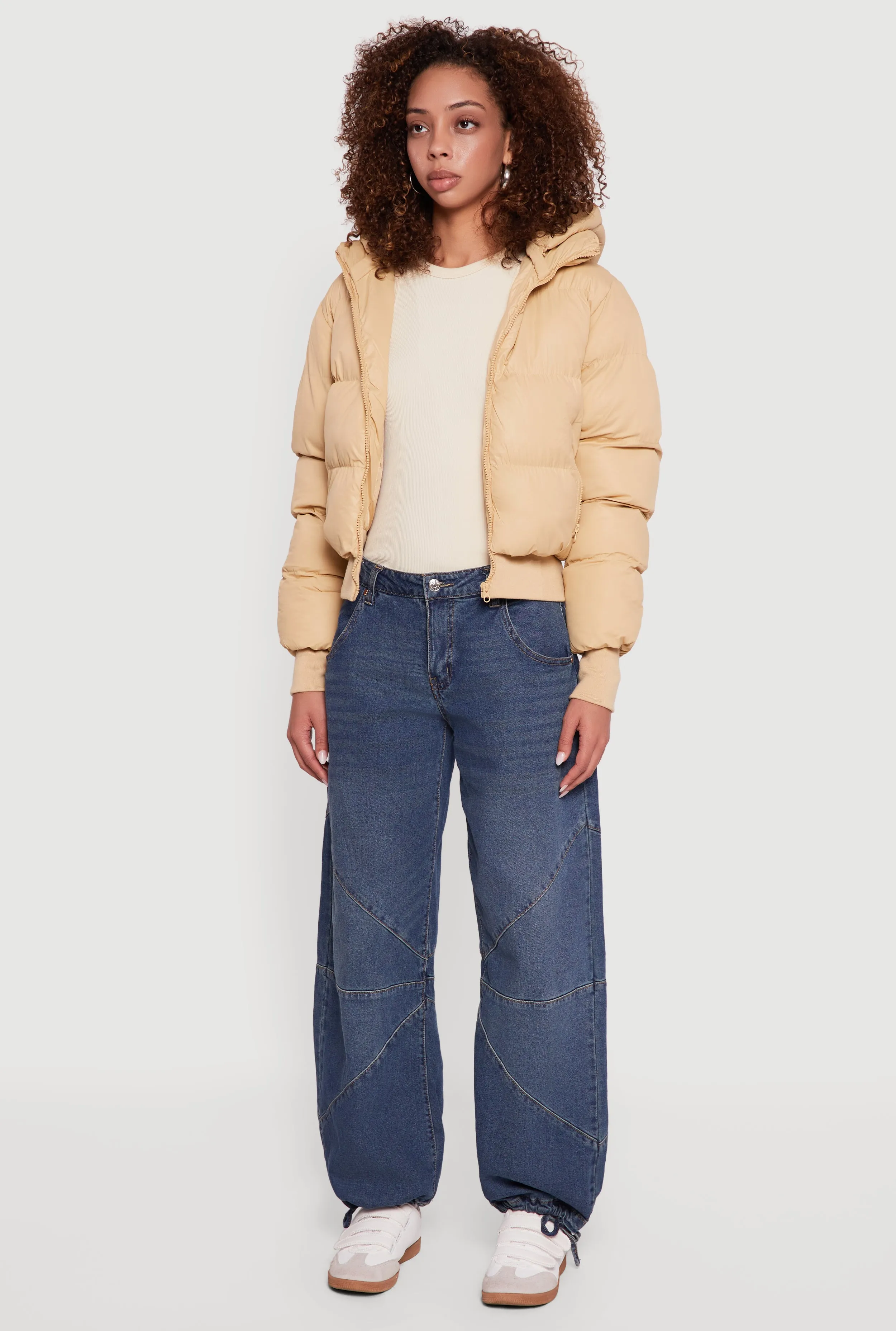 Zip Front Puffer Jacket with Removable Hood sold by Rainbow product image thumbnail 5