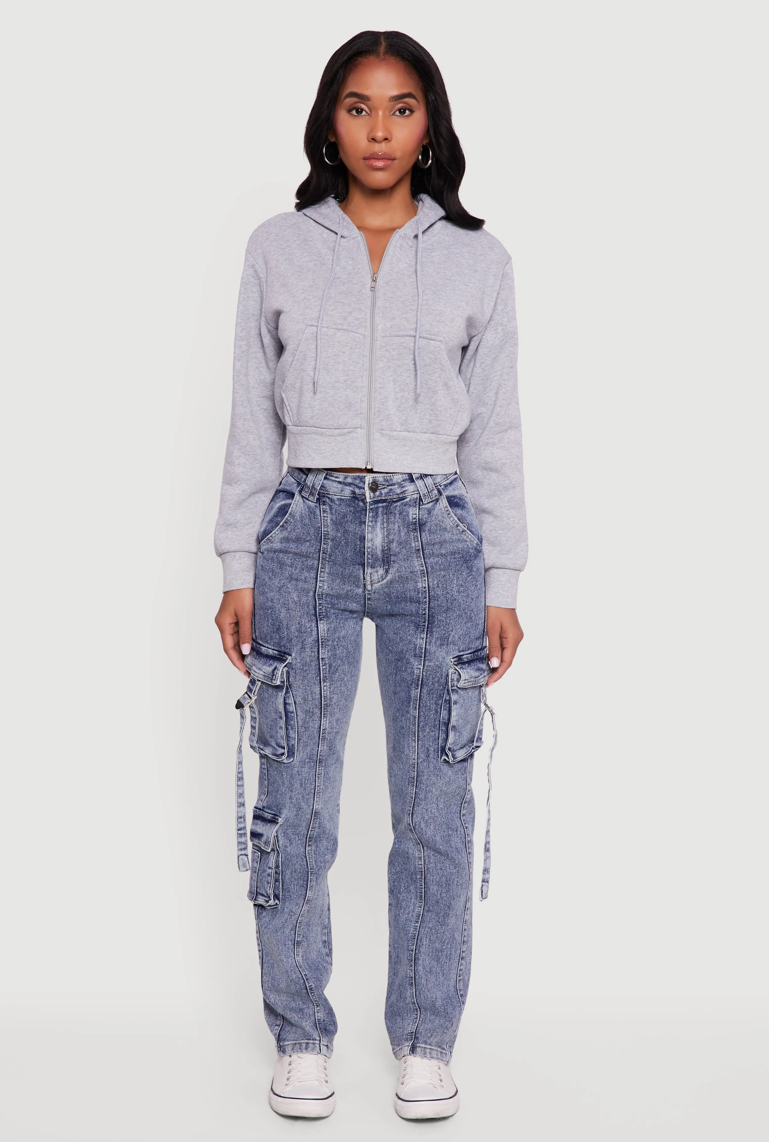 Irene Pintuck Slim-Leg Acid Wash Jeans sold by Rainbow