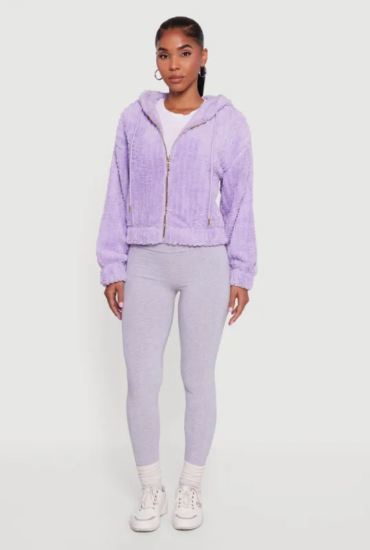 Oversized Ribbed Knit Sherpa Jacket sold by Rainbow