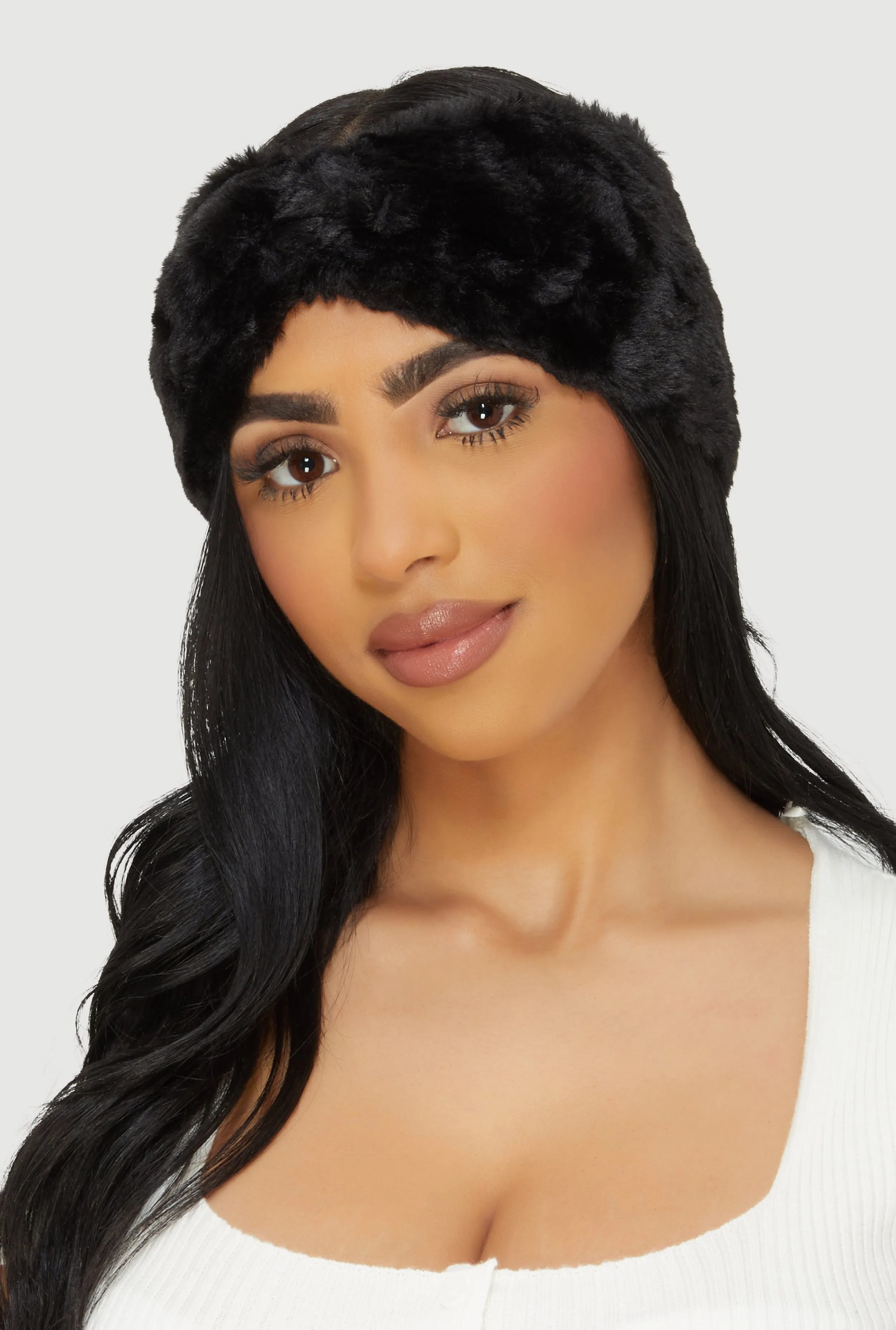 Faux Fur Twist Front Headband sold by Rainbow product image thumbnail 2