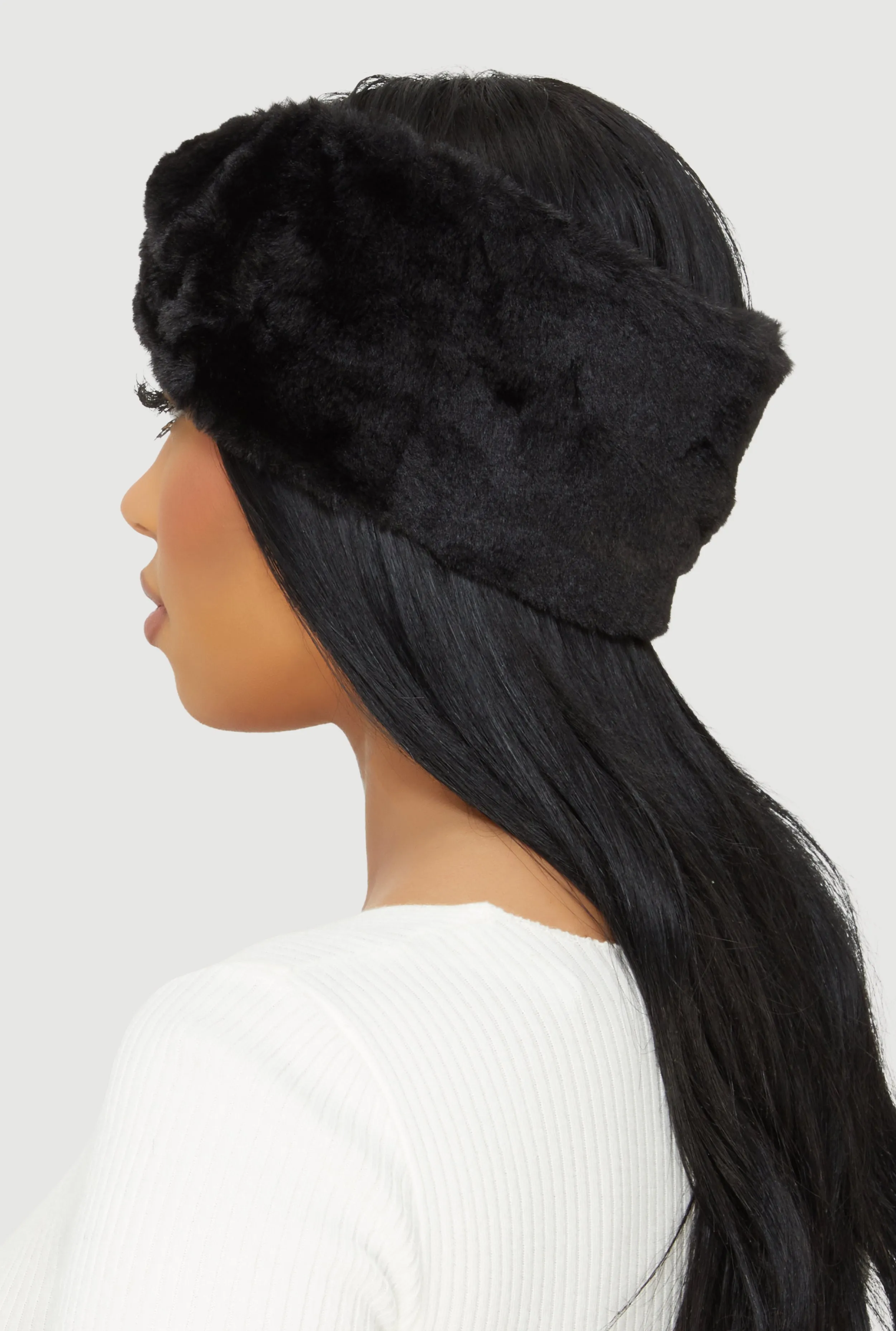 Faux Fur Twist Front Headband sold by Rainbow product image thumbnail 3