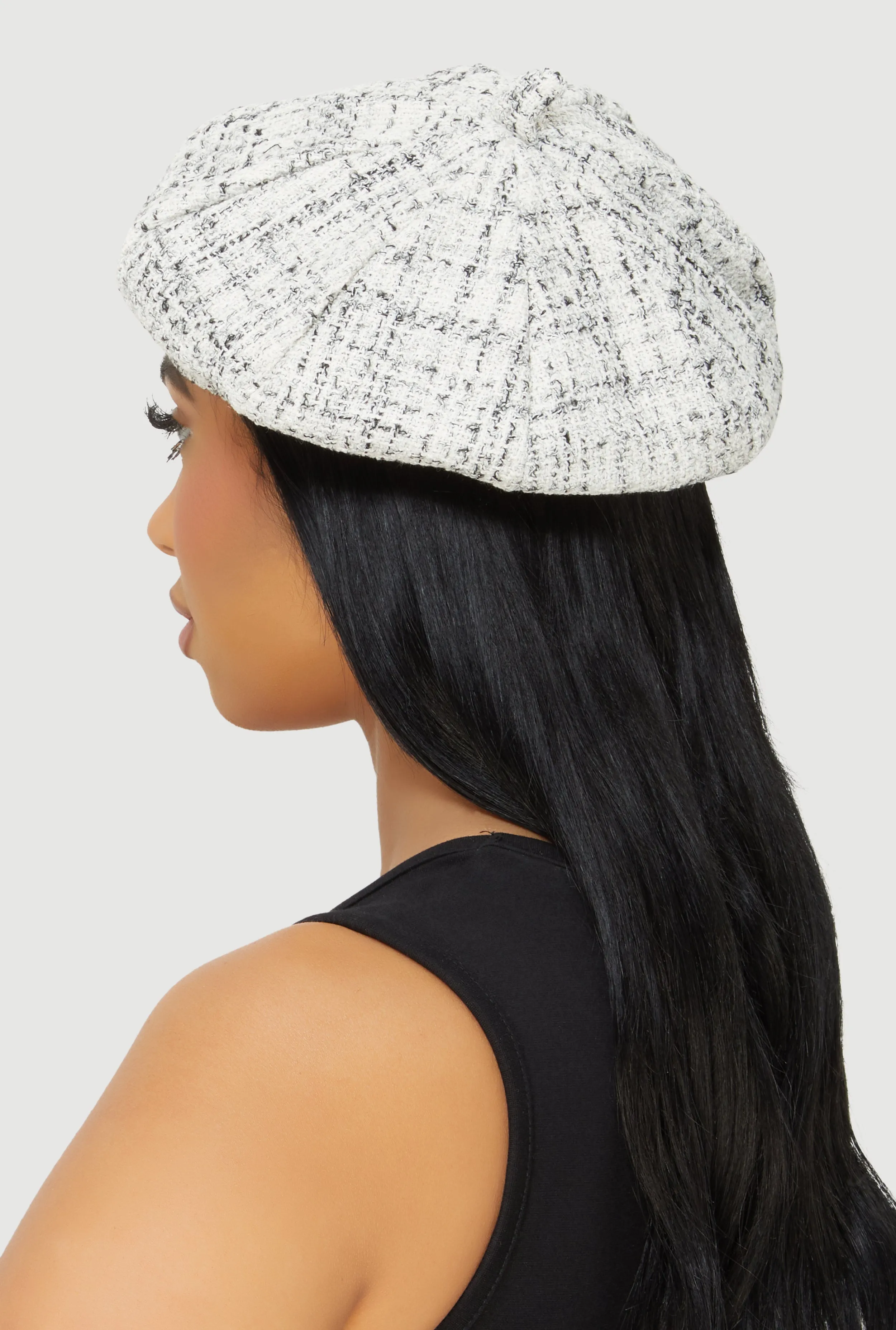 Plaid Tweed Beret sold by Rainbow product image thumbnail 3