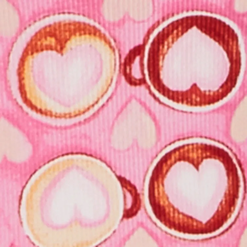 Heart Print Sleeveless Ribbed Knit Pajama Top and Pants sold by Rainbow product image thumbnail 4