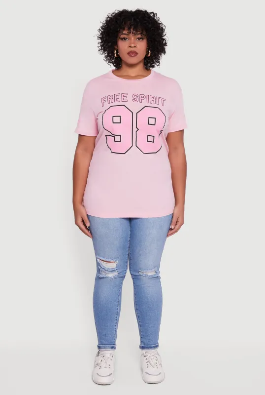 Plus Size Free Spirit 98 Graphic Tee sold by Rainbow