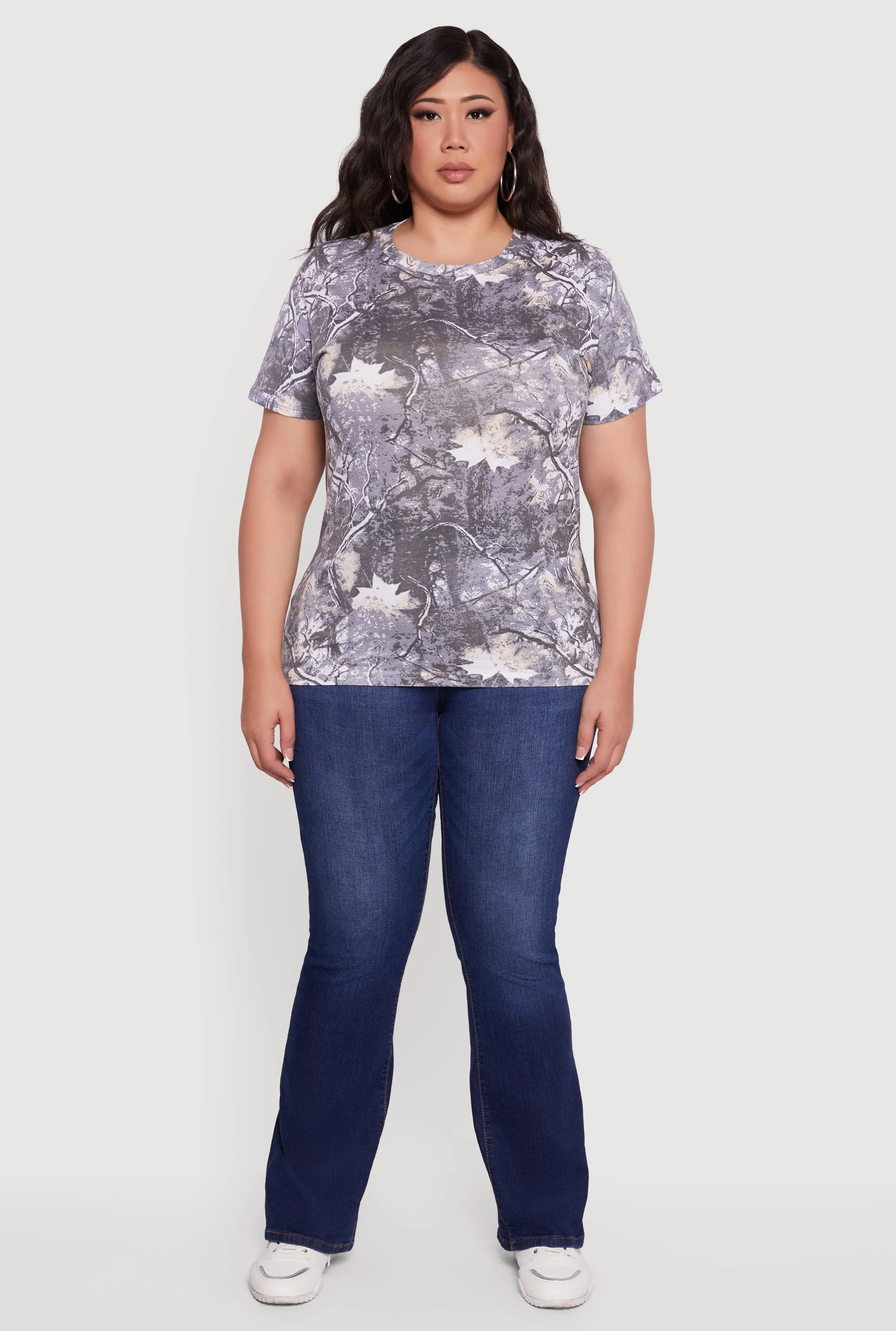 Plus Size Hunter Camo Short Sleeve Crew Neck Tee sold by Rainbow product image thumbnail 3