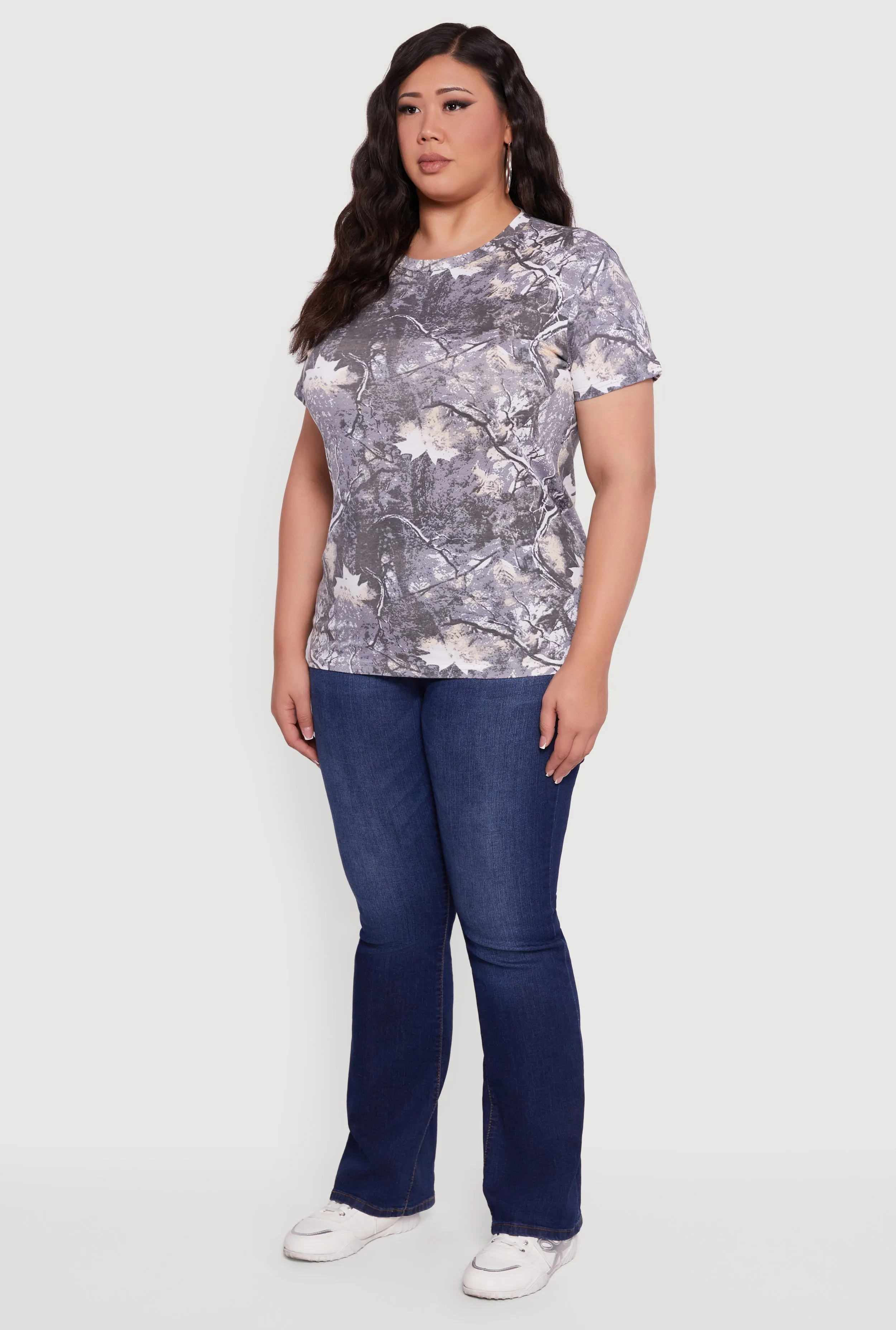 Plus Size Hunter Camo Short Sleeve Crew Neck Tee sold by Rainbow product image thumbnail 5