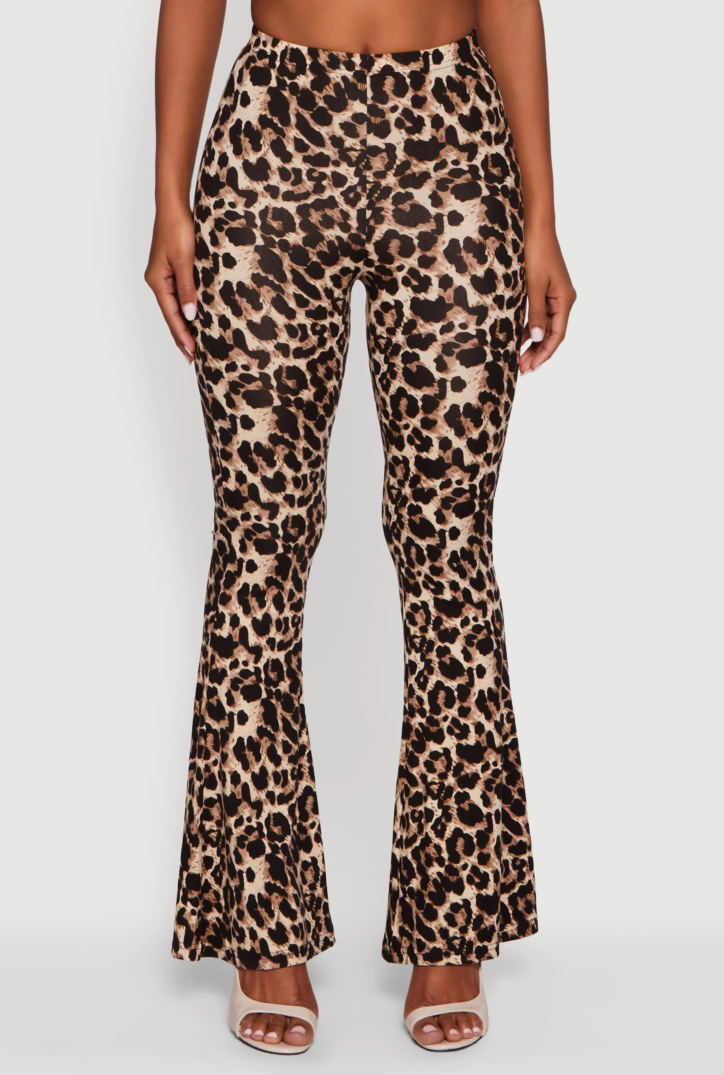 Leopard Print Pull On Flare Pants sold by Rainbow product image thumbnail 5