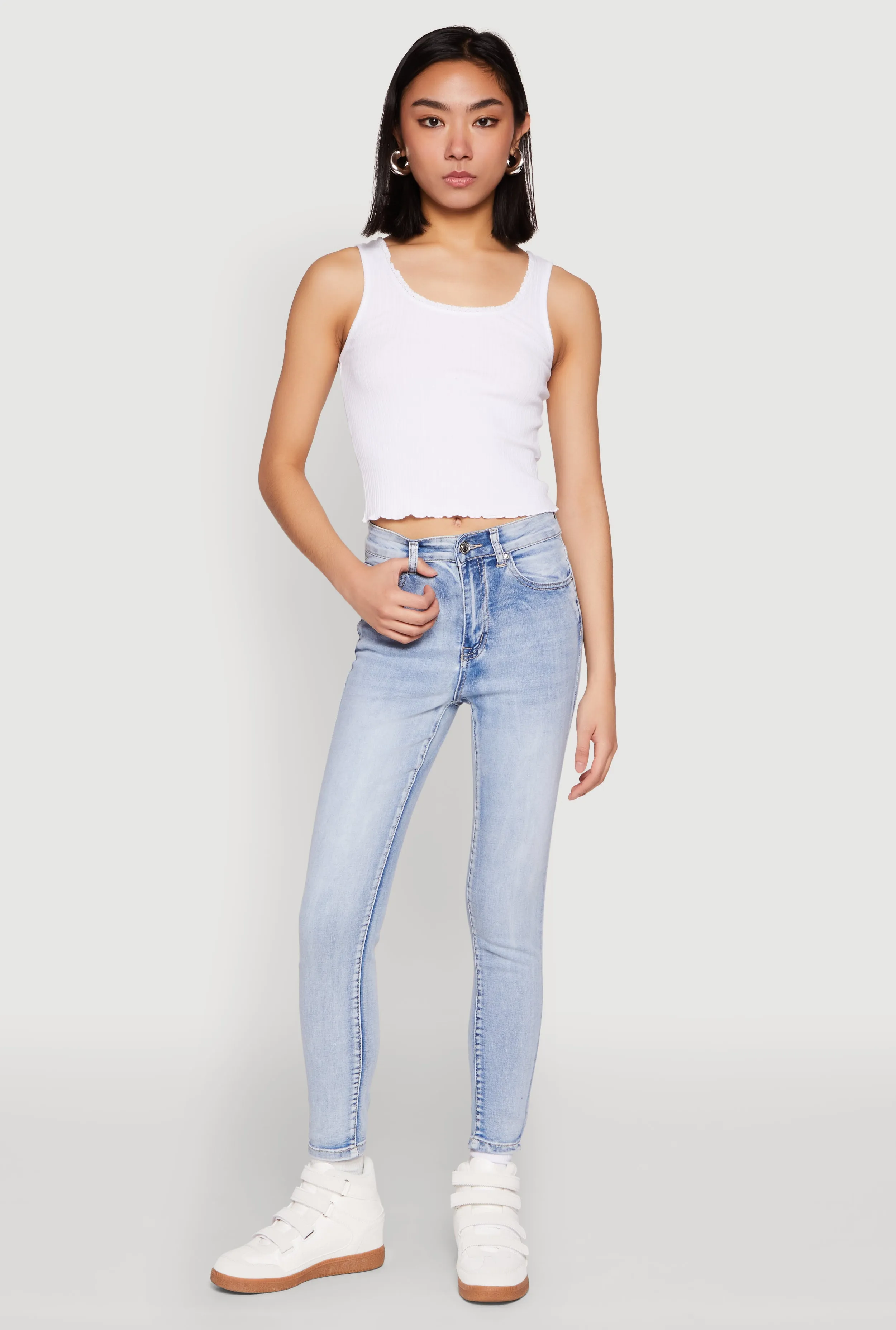 Whiskered Skinny Jeans sold by Rainbow