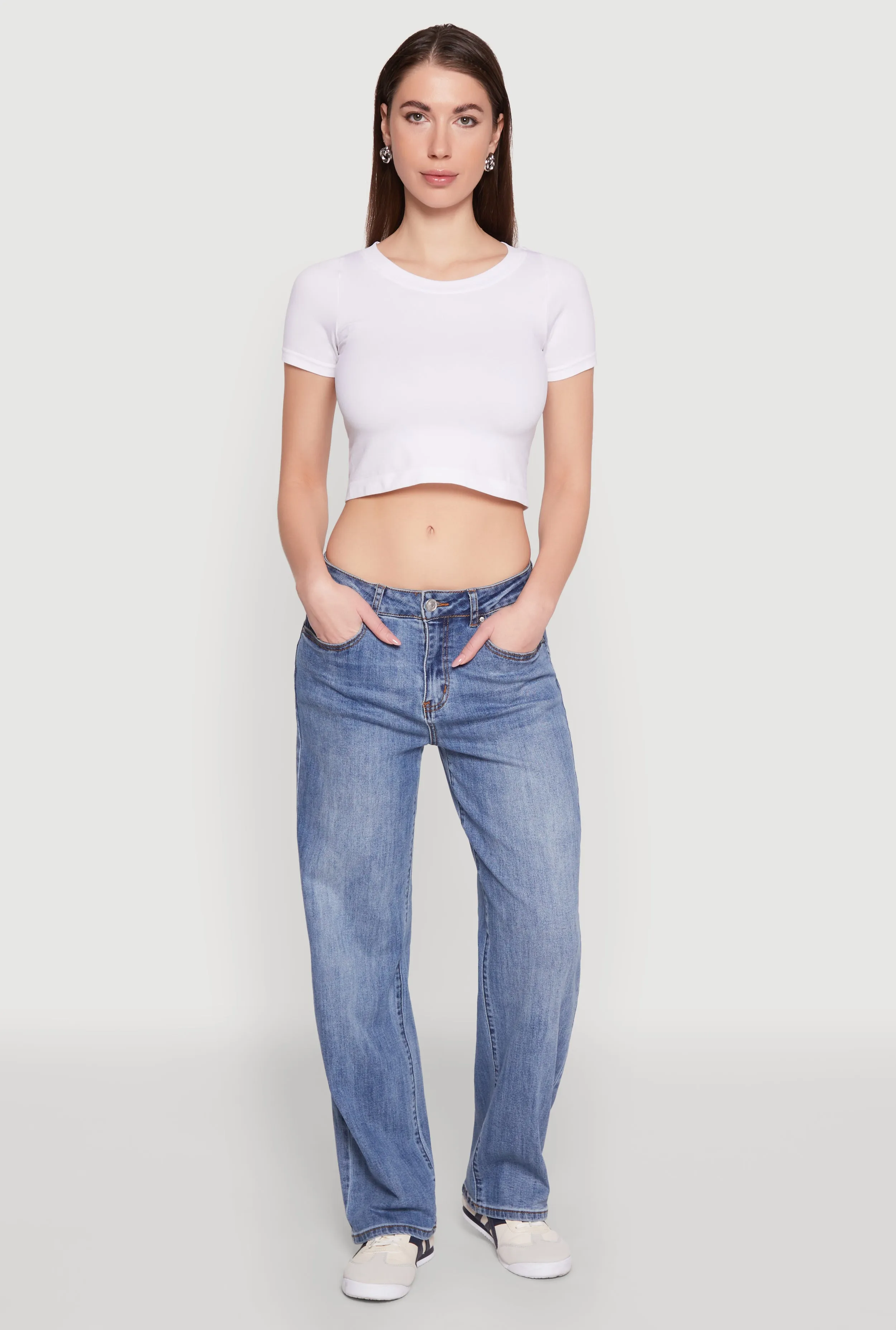 Relaxed Fit Whiskered Mid Rise Straight Jeans sold by Rainbow product image thumbnail 2