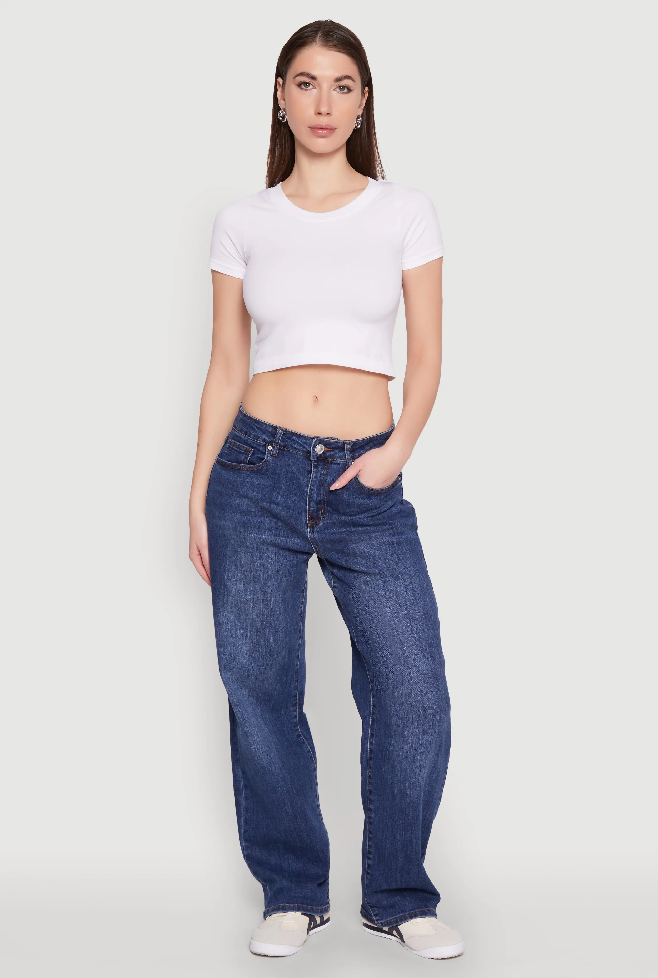 Relaxed Fit Whiskered Mid Rise Straight Jeans sold by Rainbow product image thumbnail 3