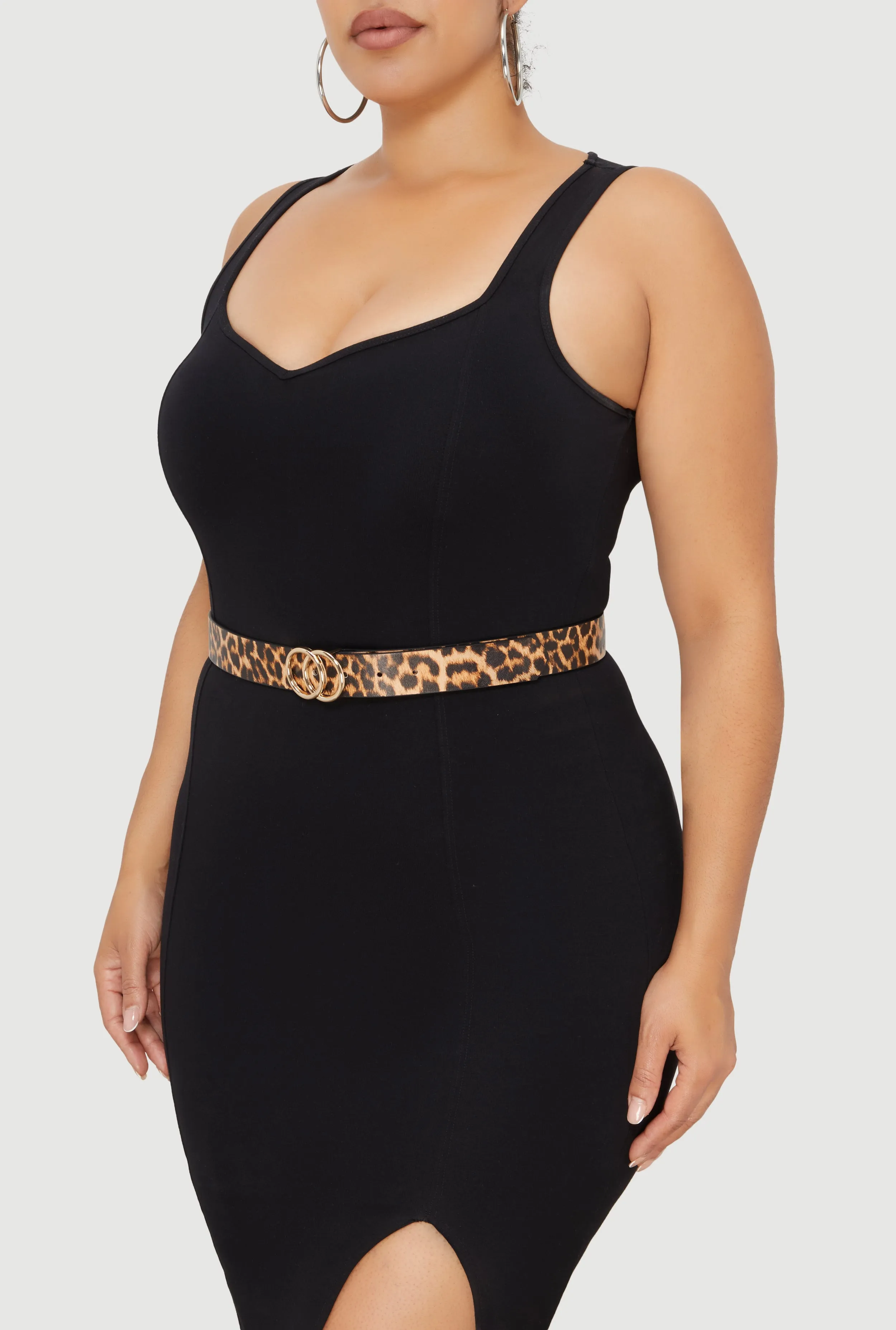 Plus Size Metallic Buckle Faux Leather Belts 2 Pack sold by Rainbow product image thumbnail 3