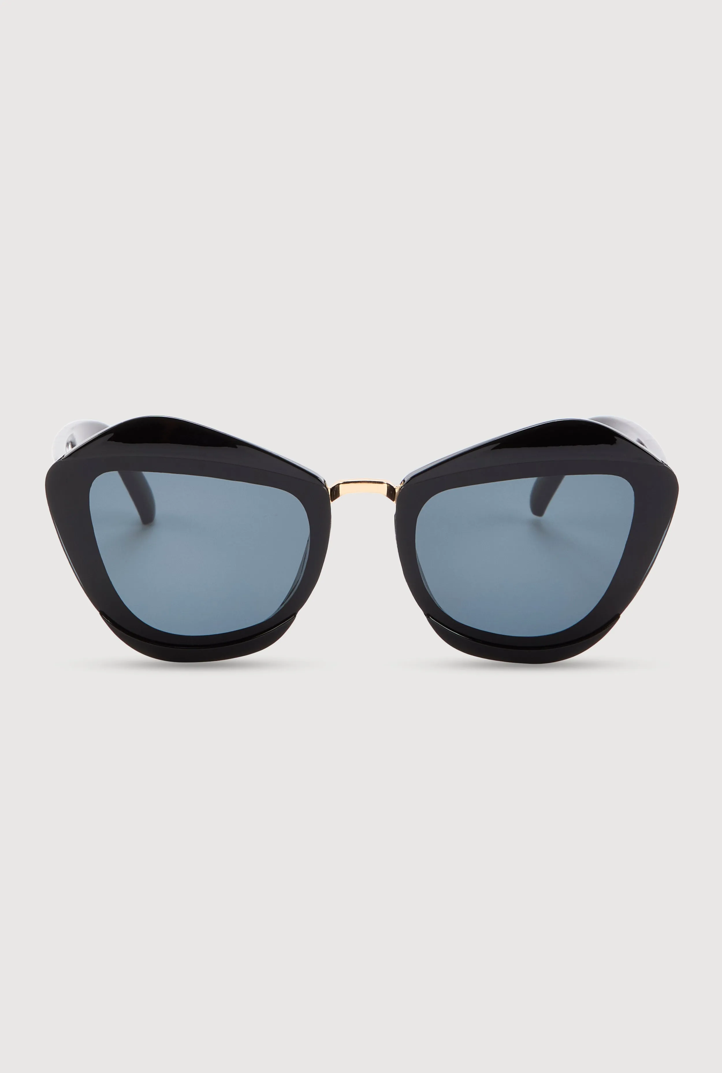 Chunky Cat Eye Metallic Frame Sunglasses sold by Rainbow
